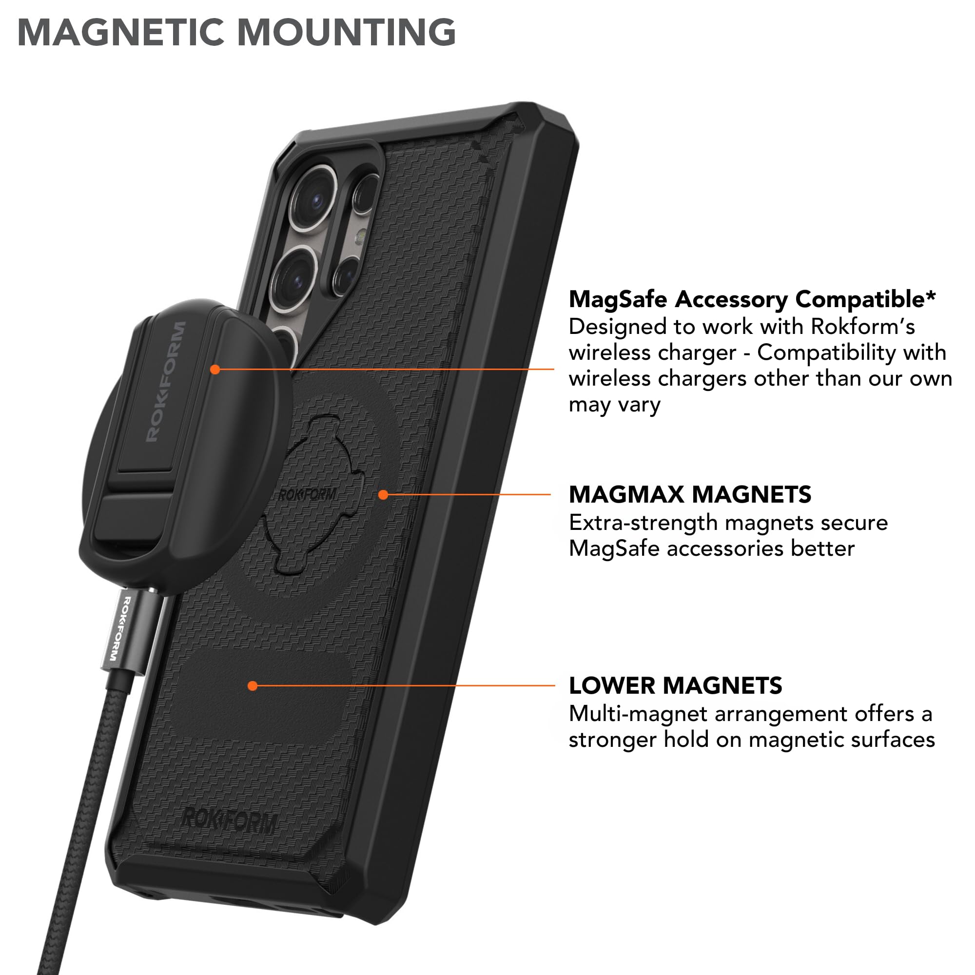 Foto 6 pulgar | Funda Rokform Para Galaxy S24 Ultrarresistente Con Magsafe Black - Venta Internacional.