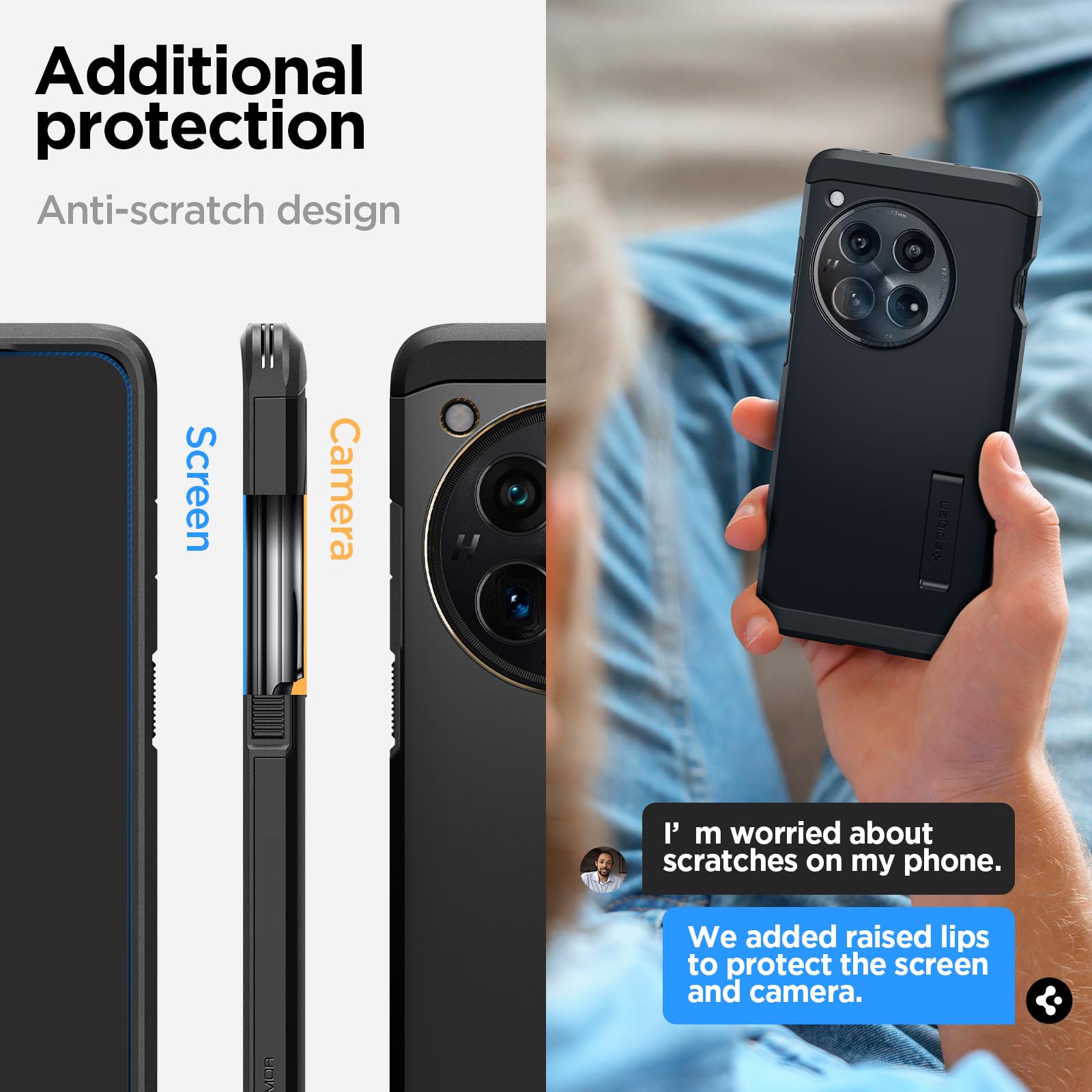 Foto 7 pulgar | Funda De Teléfono Spigen Tough Armor Para Oneplus 12 (2024) - Negro - Venta Internacional.