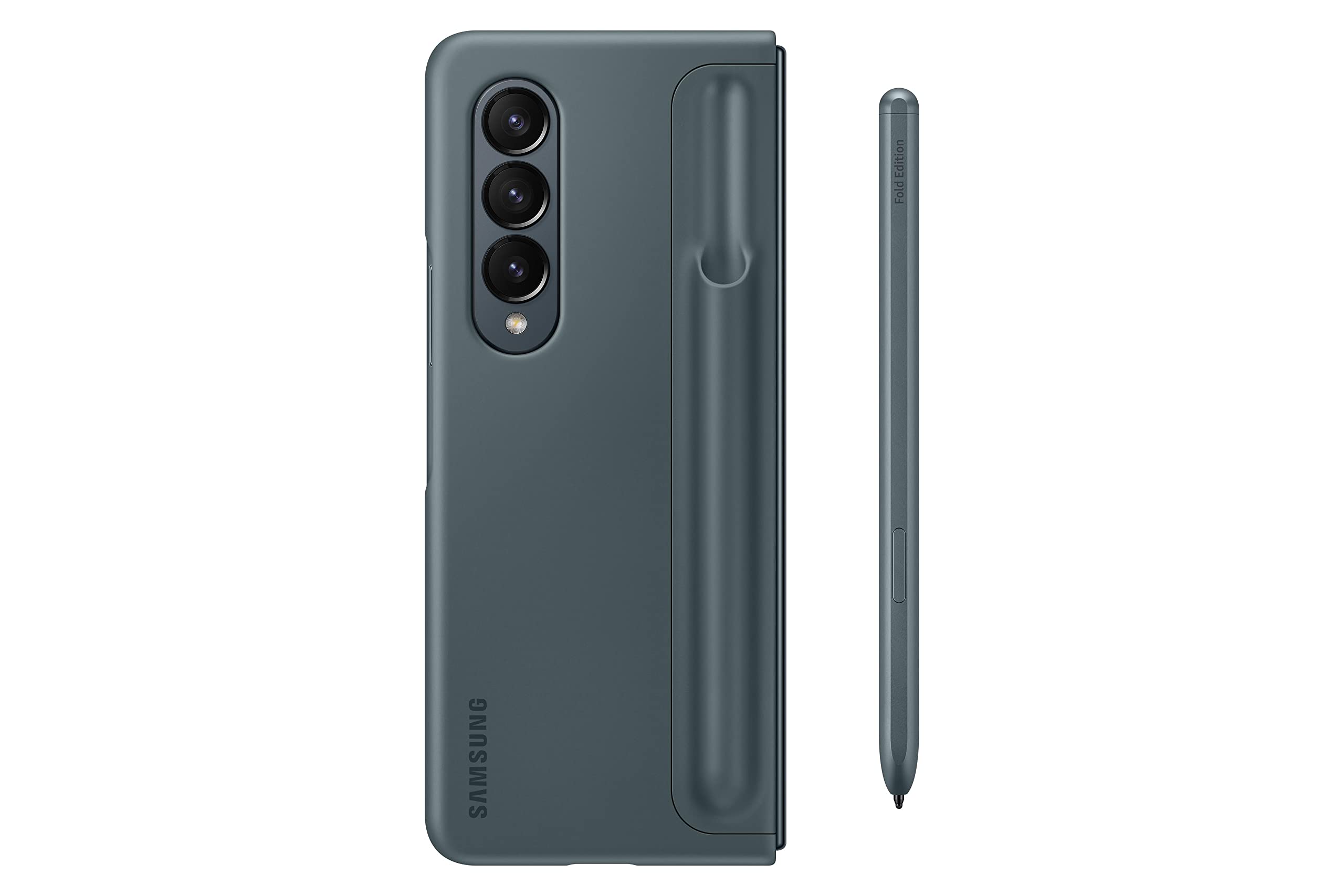 Foto 4 pulgar | Funda Para Teléfono Samsung Galaxy Z Fold4 Con Soporte Para Bolígrafos, Gris Y Verde - Venta Internacional.