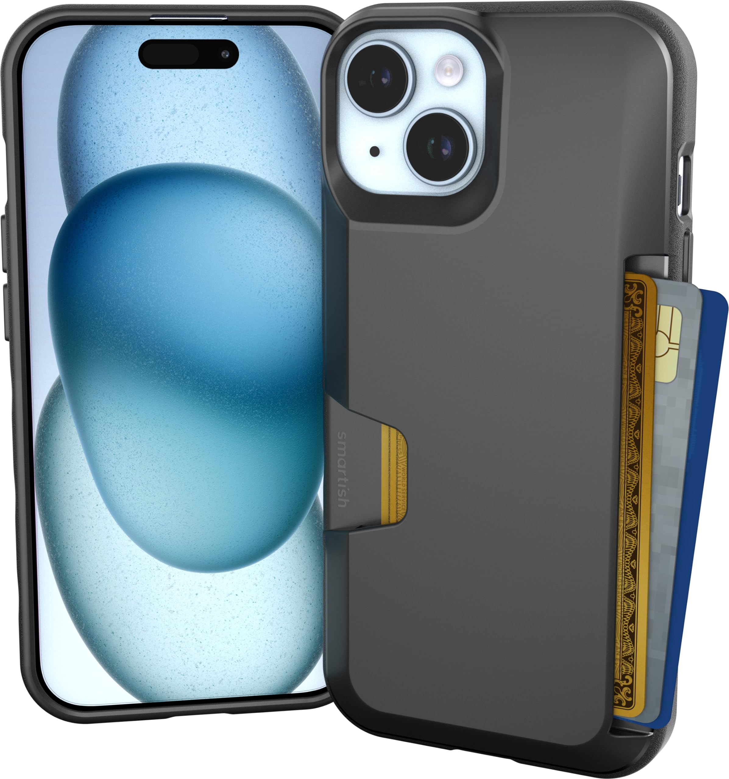Foto 2 pulgar | Funda Tipo Cartera Smartish Para Iphone 15 Wallet Slayer Vol. 1, Color Negro - Venta Internacional.
