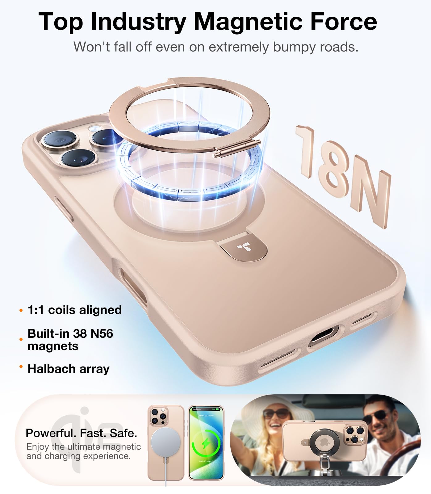 Foto 3 pulgar | Funda Torras Desert Titanium Para Iphone 16 Pro Max Con Soporte - Venta Internacional.