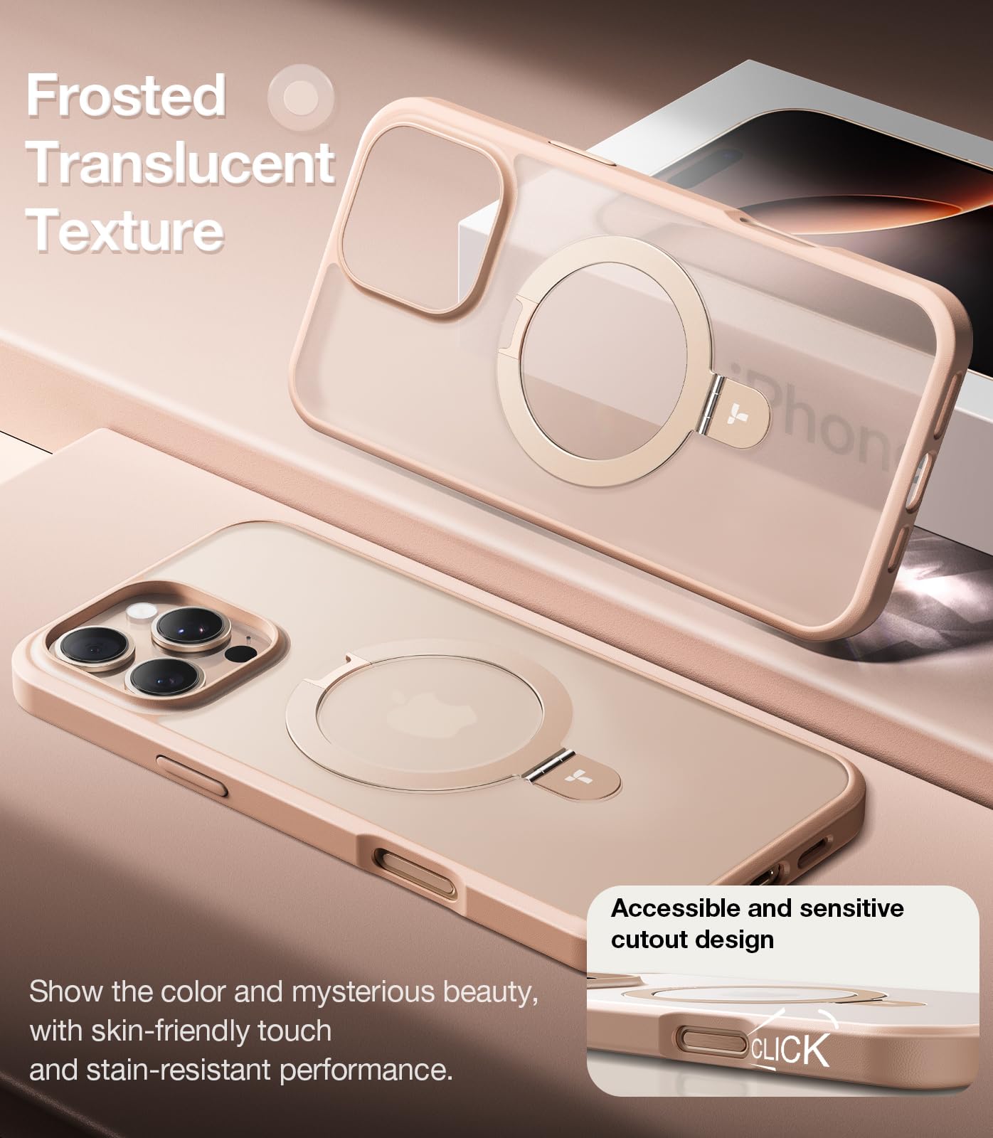 Foto 6 | Funda Torras Desert Titanium Para Iphone 16 Pro Max Con Soporte - Venta Internacional.