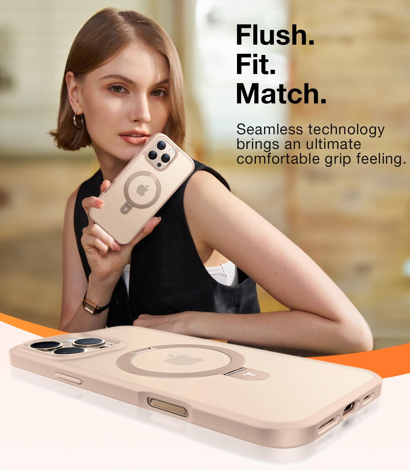 Foto 8 pulgar | Funda Torras Desert Titanium Para Iphone 16 Pro Max Con Soporte - Venta Internacional.