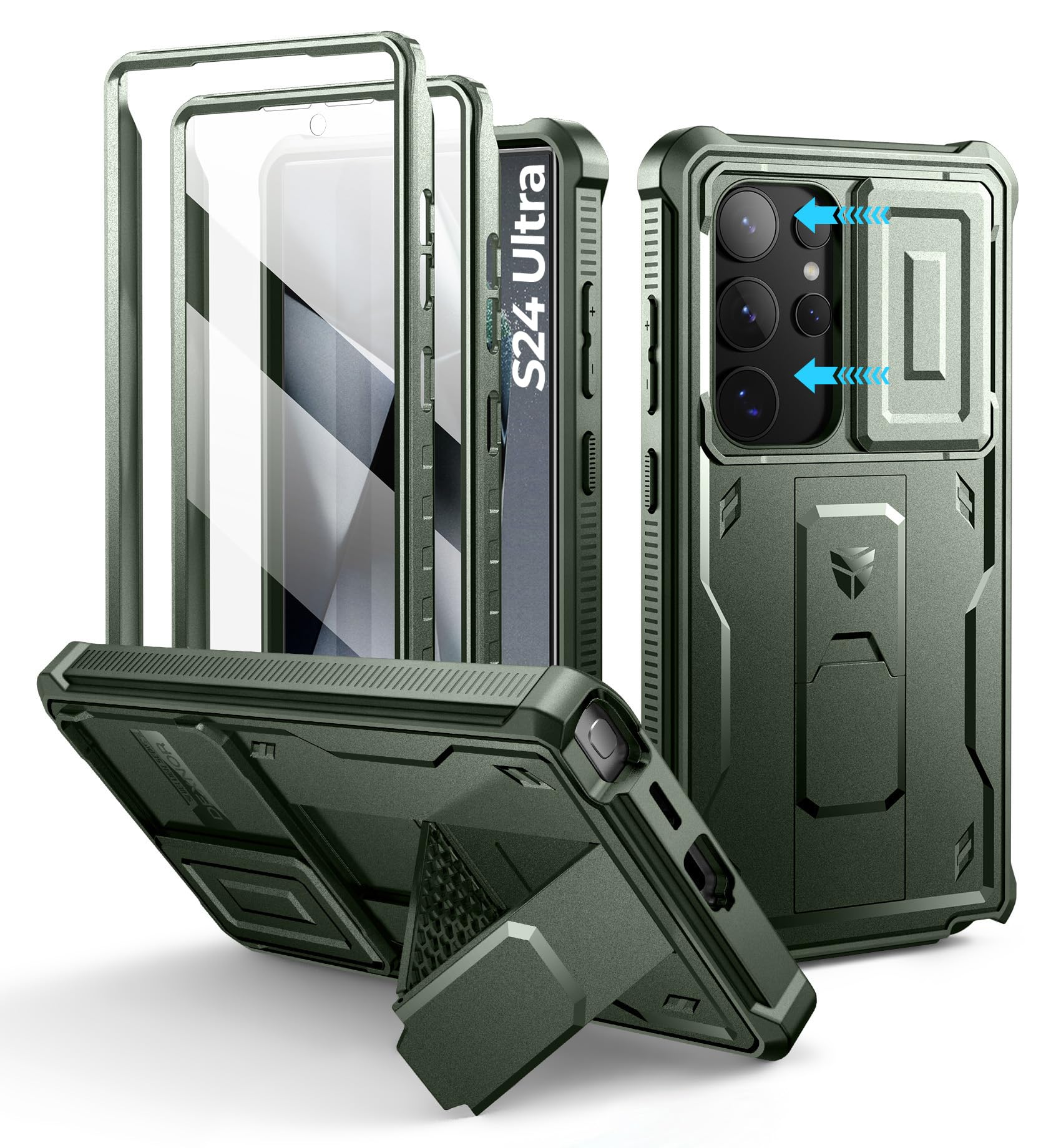 Foto 2 pulgar | Funda De Teléfono Dexnor Para Samsung Galaxy S24 Ultra Army Green - Venta Internacional.