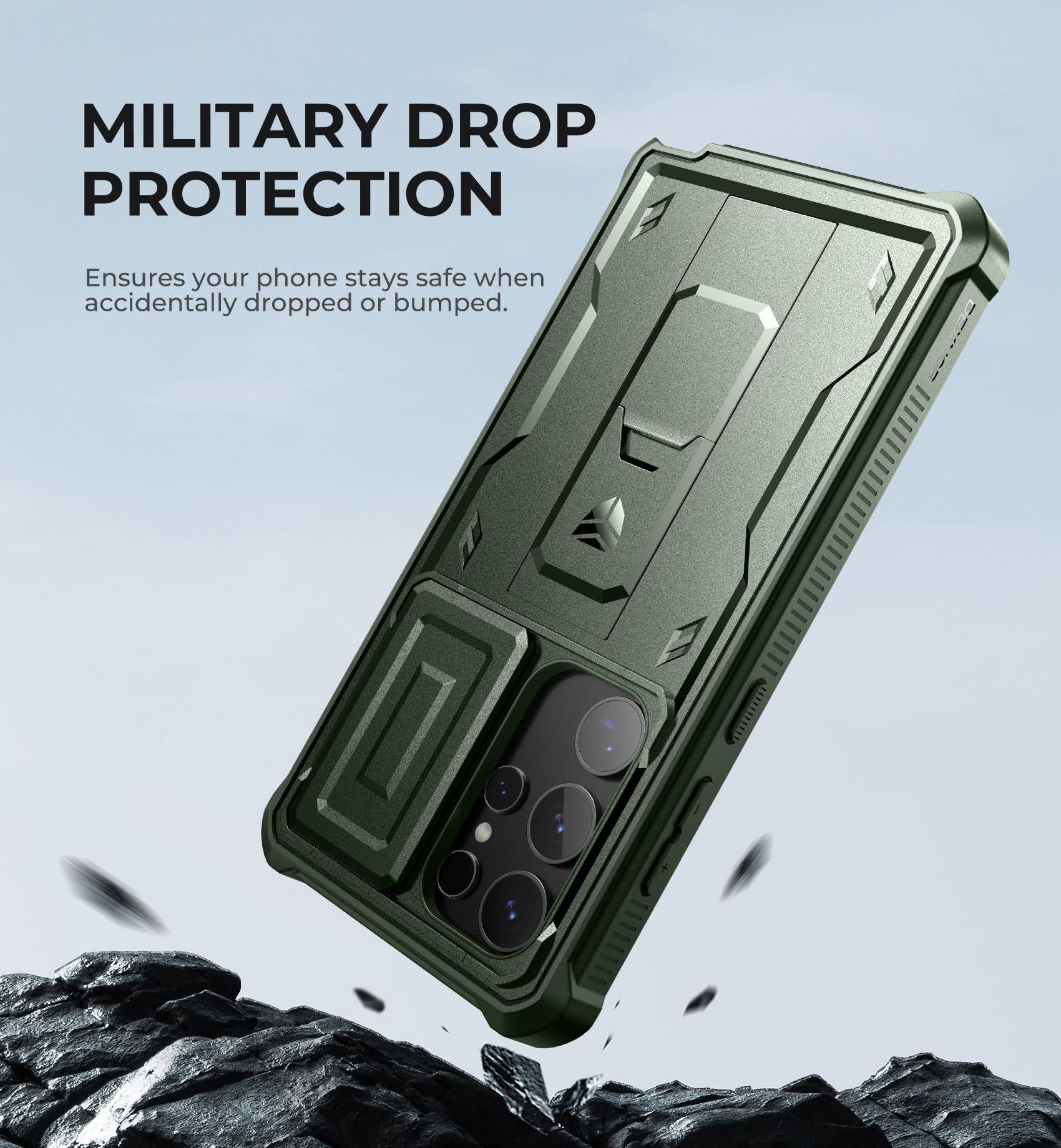 Foto 7 pulgar | Funda De Teléfono Dexnor Para Samsung Galaxy S24 Ultra Army Green - Venta Internacional.
