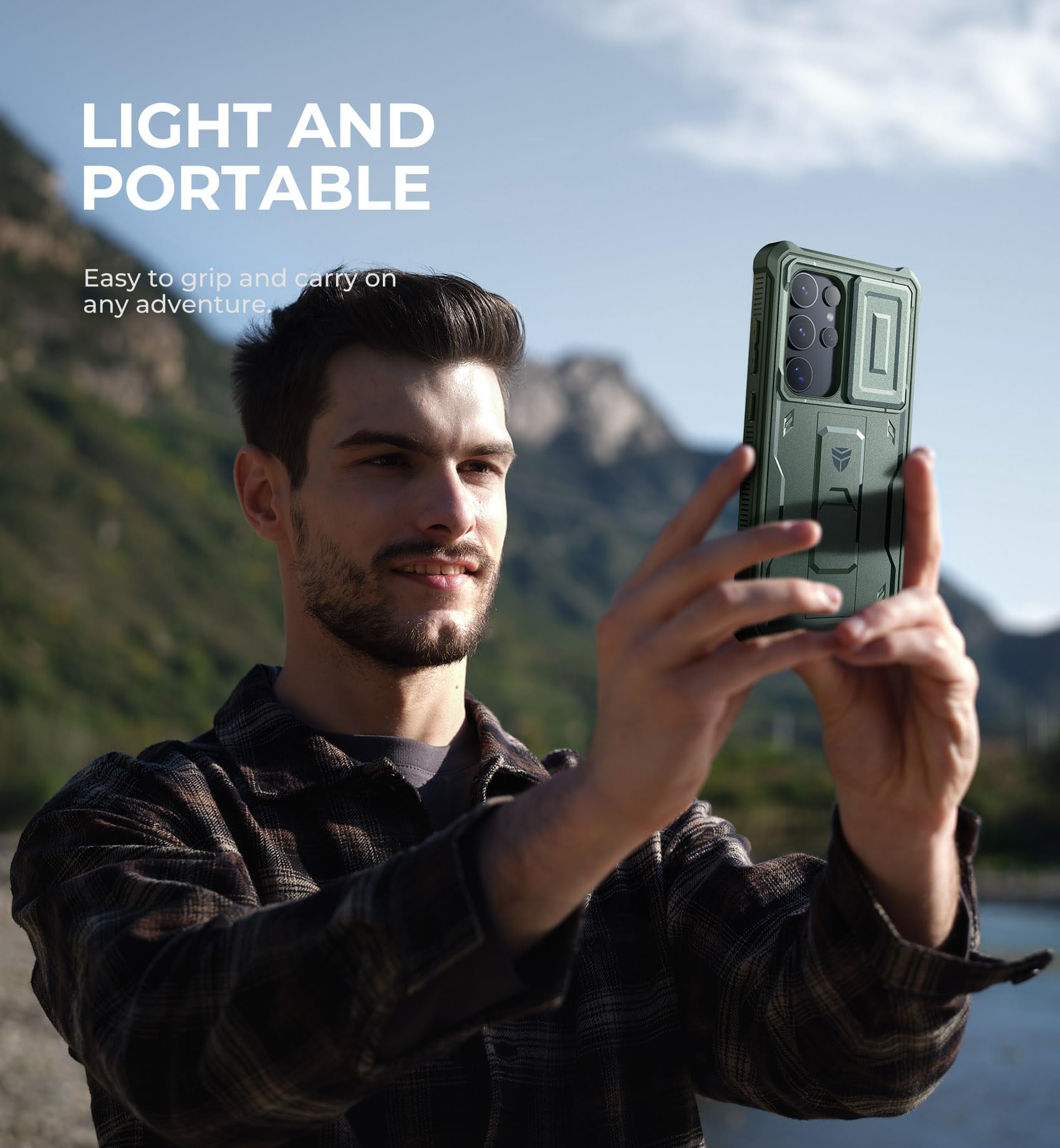 Foto 8 pulgar | Funda De Teléfono Dexnor Para Samsung Galaxy S24 Ultra Army Green - Venta Internacional.