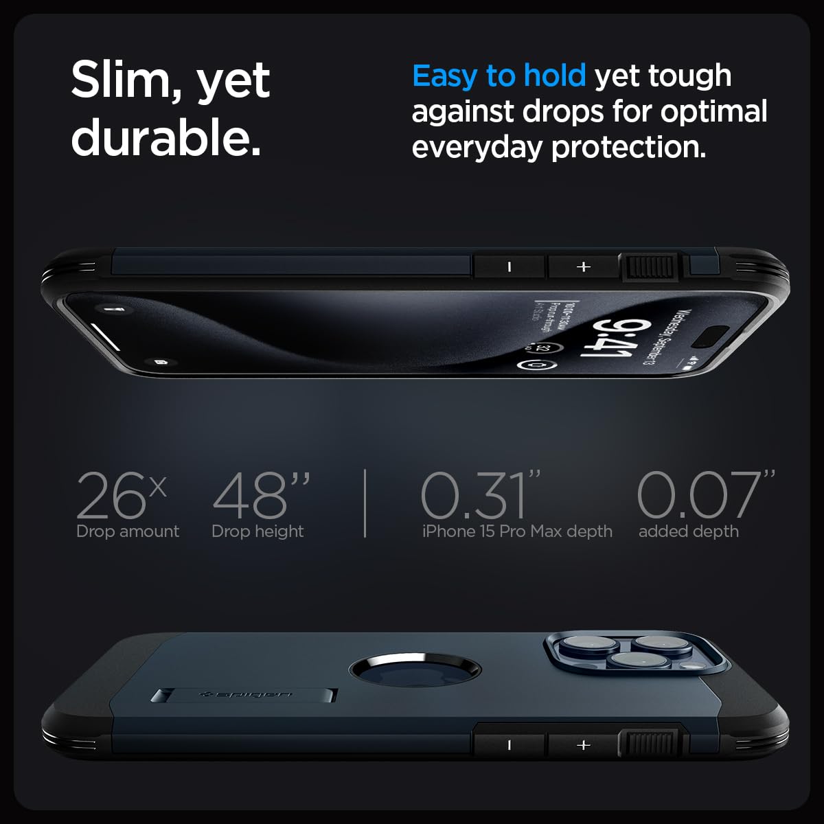 Foto 8 pulgar | Funda Spigen Tough Armor Magfit Para Iphone 15 Pro Max - Venta Internacional.