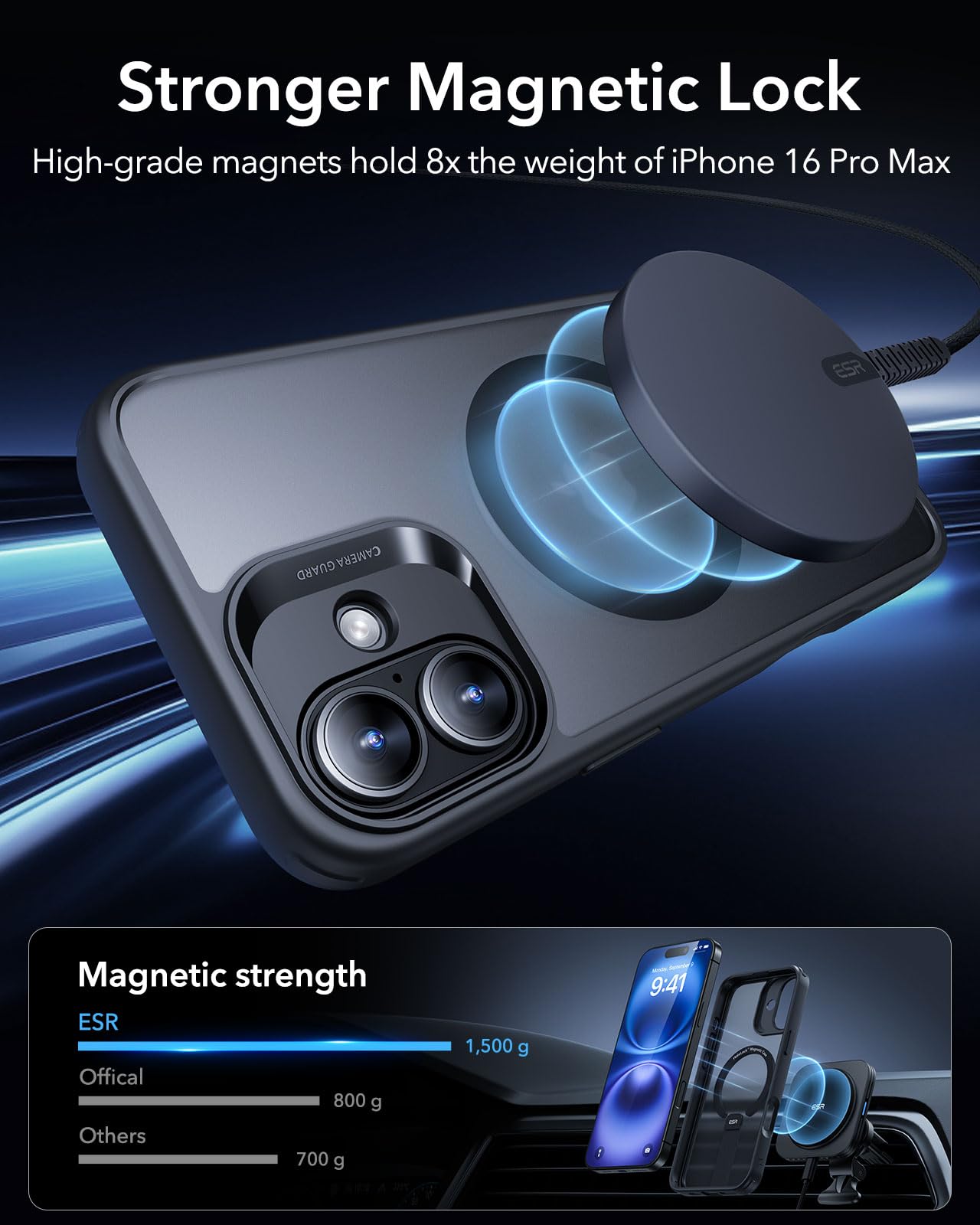 Foto 5 pulgar | Funda De Teléfono Esr Para Iphone 16 Con Soporte Compatible Con Magsafe - Venta Internacional.