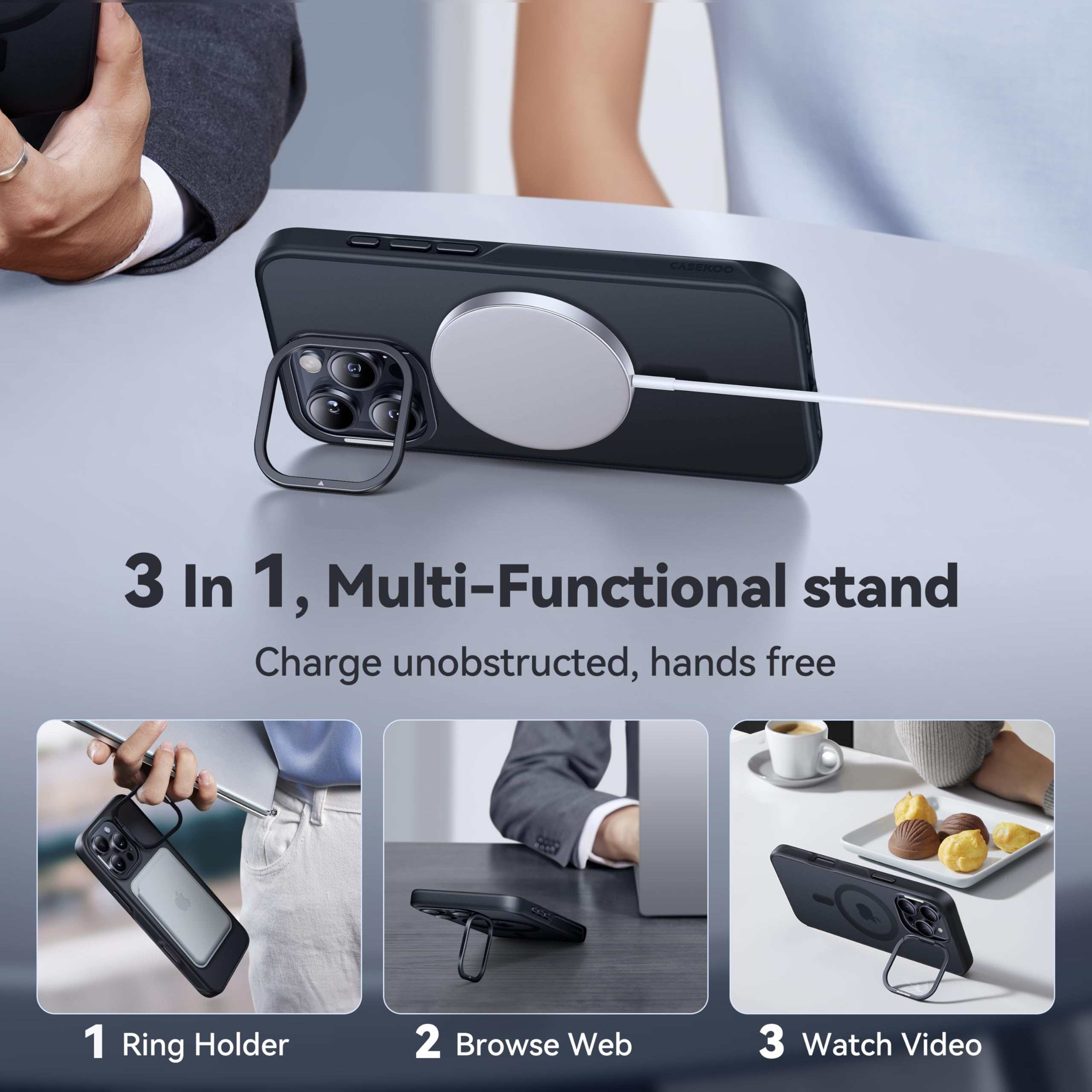 Foto 4 pulgar | Funda De Teléfono Casekoo Oficial Magnética A Prueba De Golpes Para Iphone 16 Pro Max - Venta Internacional.