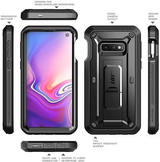 Foto 7 | Funda Supcase Unicorn Beetle Pro Para Samsung Galaxy S10e Negra - Venta Internacional.