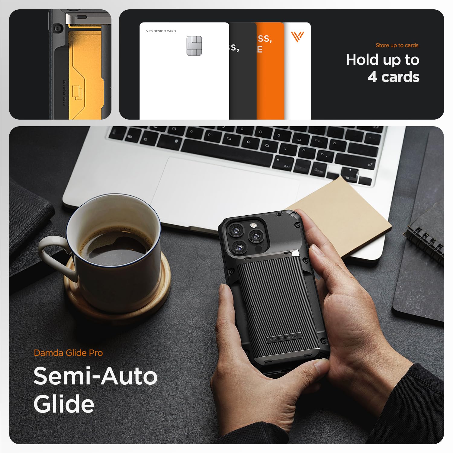 Foto 4 pulgar | Funda Para Teléfono Vrs Design Damda Glide Pro Wallet Iphone 15 Pro - Venta Internacional.
