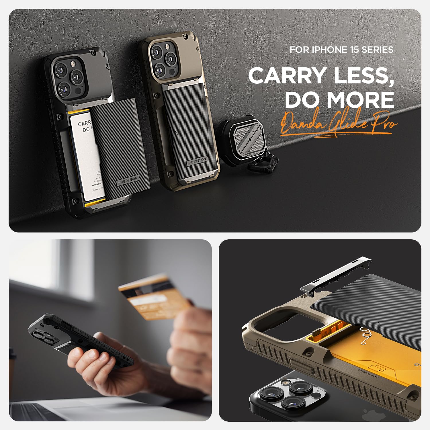 Foto 6 pulgar | Funda Para Teléfono Vrs Design Damda Glide Pro Wallet Iphone 15 Pro - Venta Internacional.