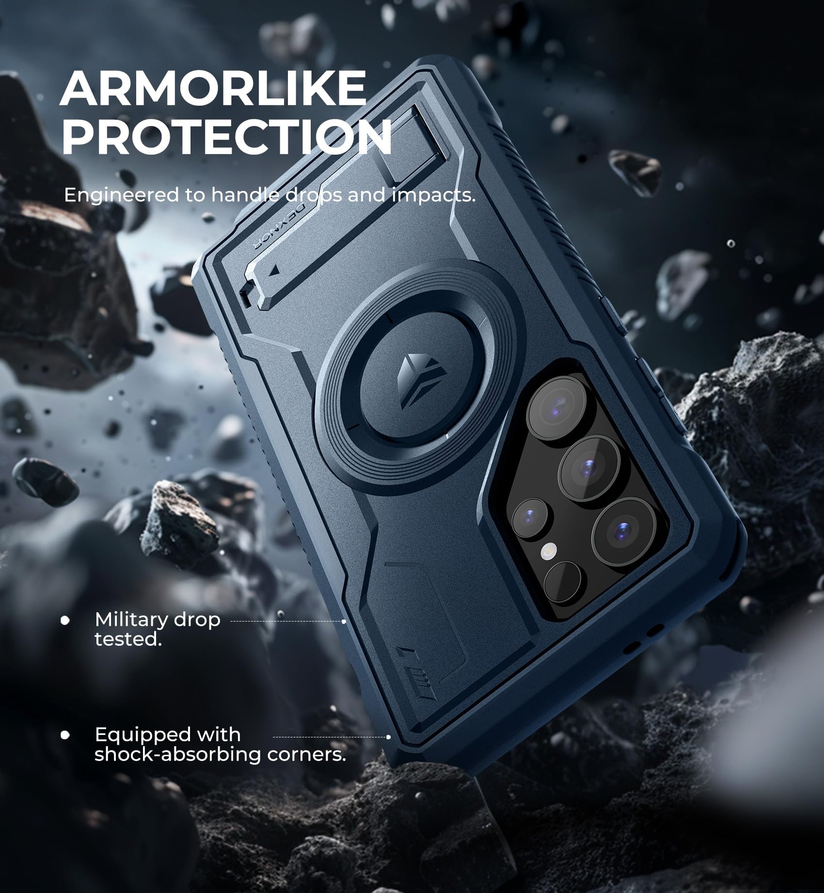 Foto 7 pulgar | Funda Magnética Dexnor Para Samsung Galaxy S24 Ultra Navy - Venta Internacional.