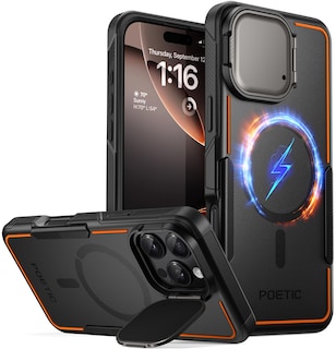 Foto 1 | Funda De Teléfono Poetic Neon Compatible Con Iphone 16 Pro Max Negra - Venta Internacional.