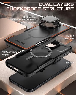 Foto 3 | Funda De Teléfono Poetic Neon Compatible Con Iphone 16 Pro Max Negra - Venta Internacional.