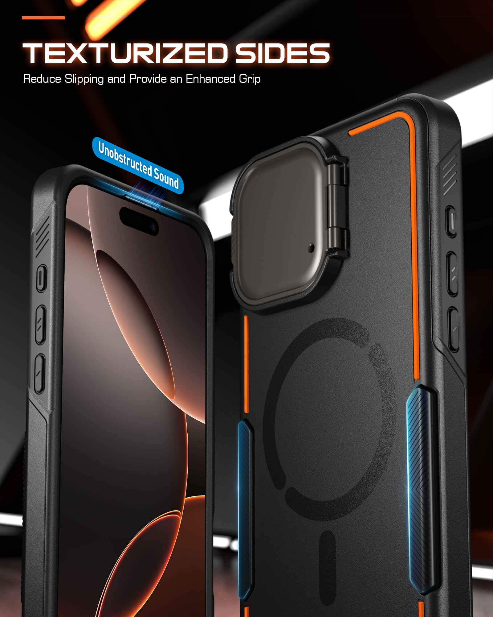 Foto 5 pulgar | Funda De Teléfono Poetic Neon Compatible Con Iphone 16 Pro Max Negra - Venta Internacional.