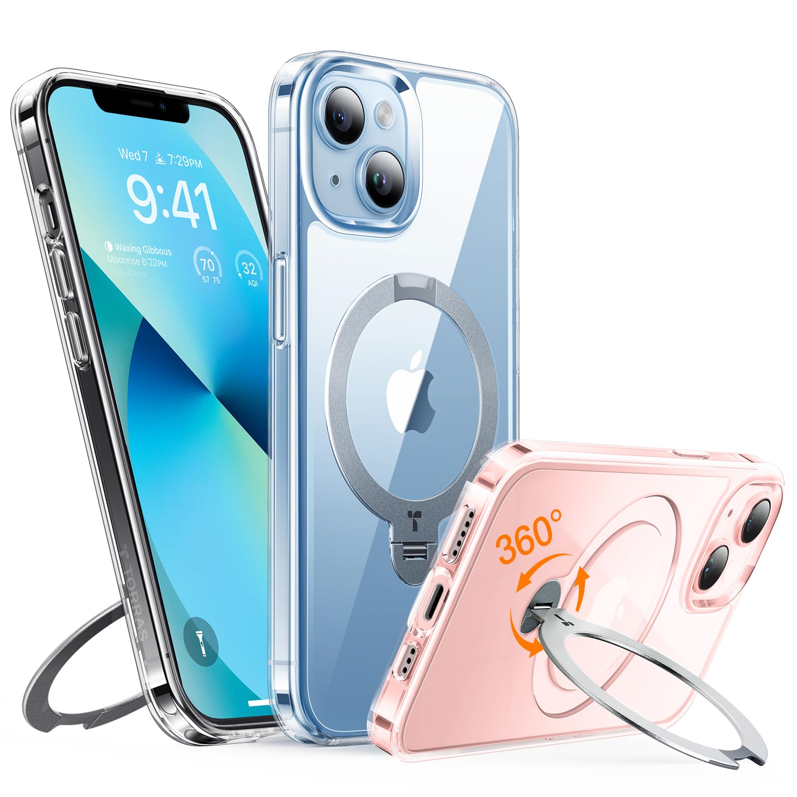 Funda De Teléfono Torras Mejorada Ostand 360° Spin Magnetic Para Iphone 13/14 - Venta Internacional.