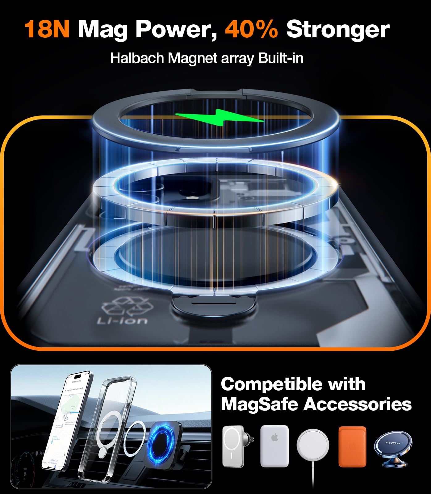 Foto 4 | Funda De Teléfono Torras Mejorada Ostand 360° Spin Magnetic Para Iphone 13/14 - Venta Internacional.