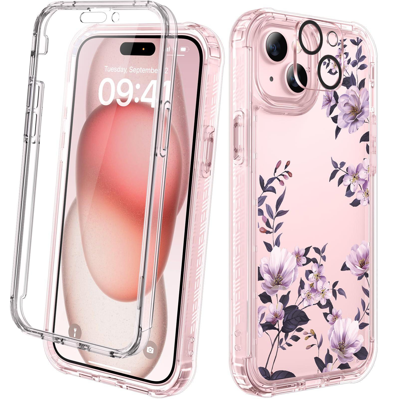 Foto 2 pulgar | Funda De Teléfono Diaclara Diseñada Para Iphone 15 6.1 Con Protector De Pantalla - Venta Internacional.