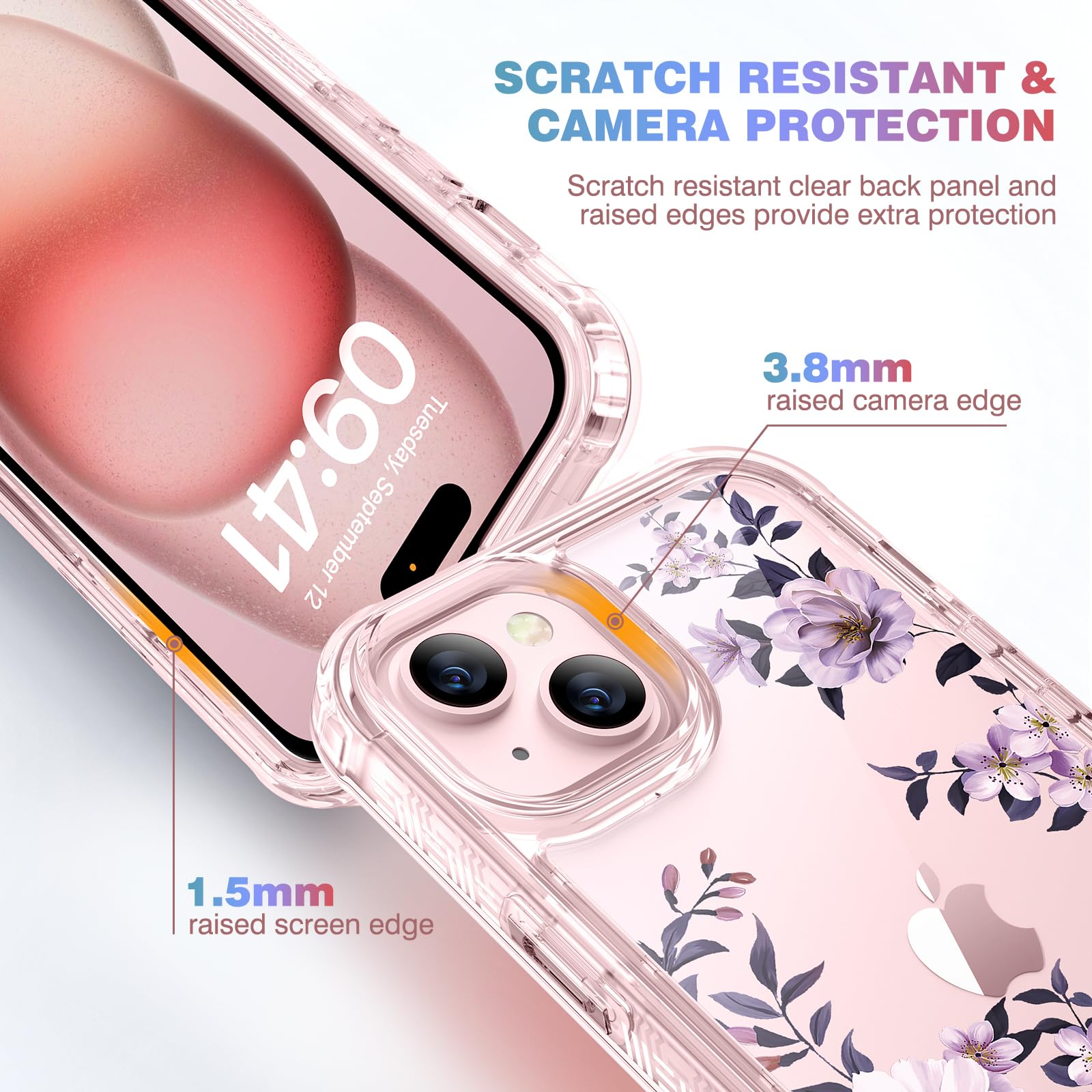 Foto 6 pulgar | Funda De Teléfono Diaclara Diseñada Para Iphone 15 6.1 Con Protector De Pantalla - Venta Internacional.