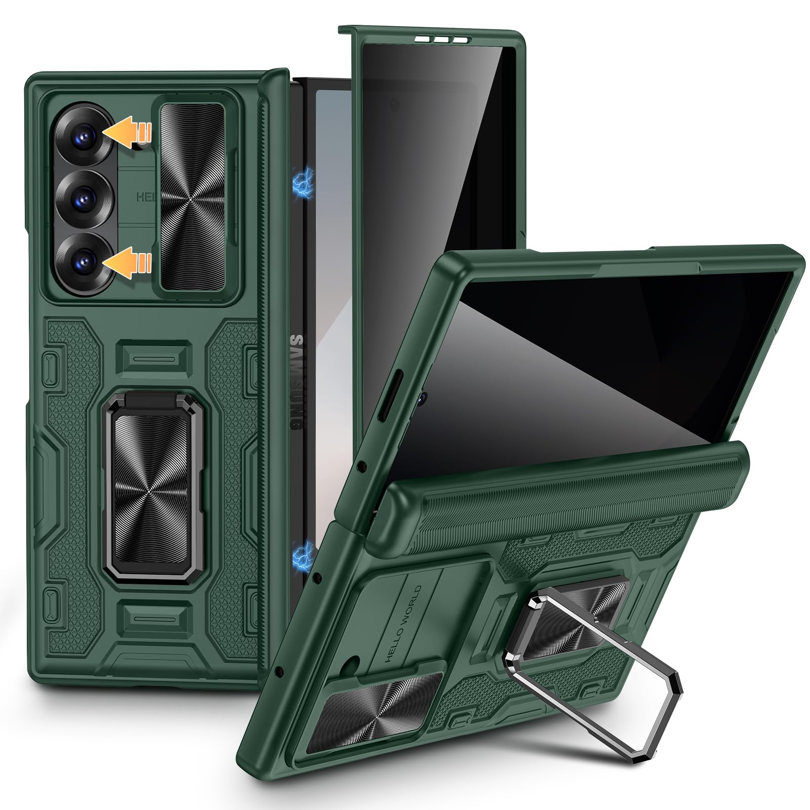 Foto 1 | Funda Vego Para Samsung Galaxy Z Fold 6 Con Pantalla De Privacidad, Color Verde - Venta Internacional.