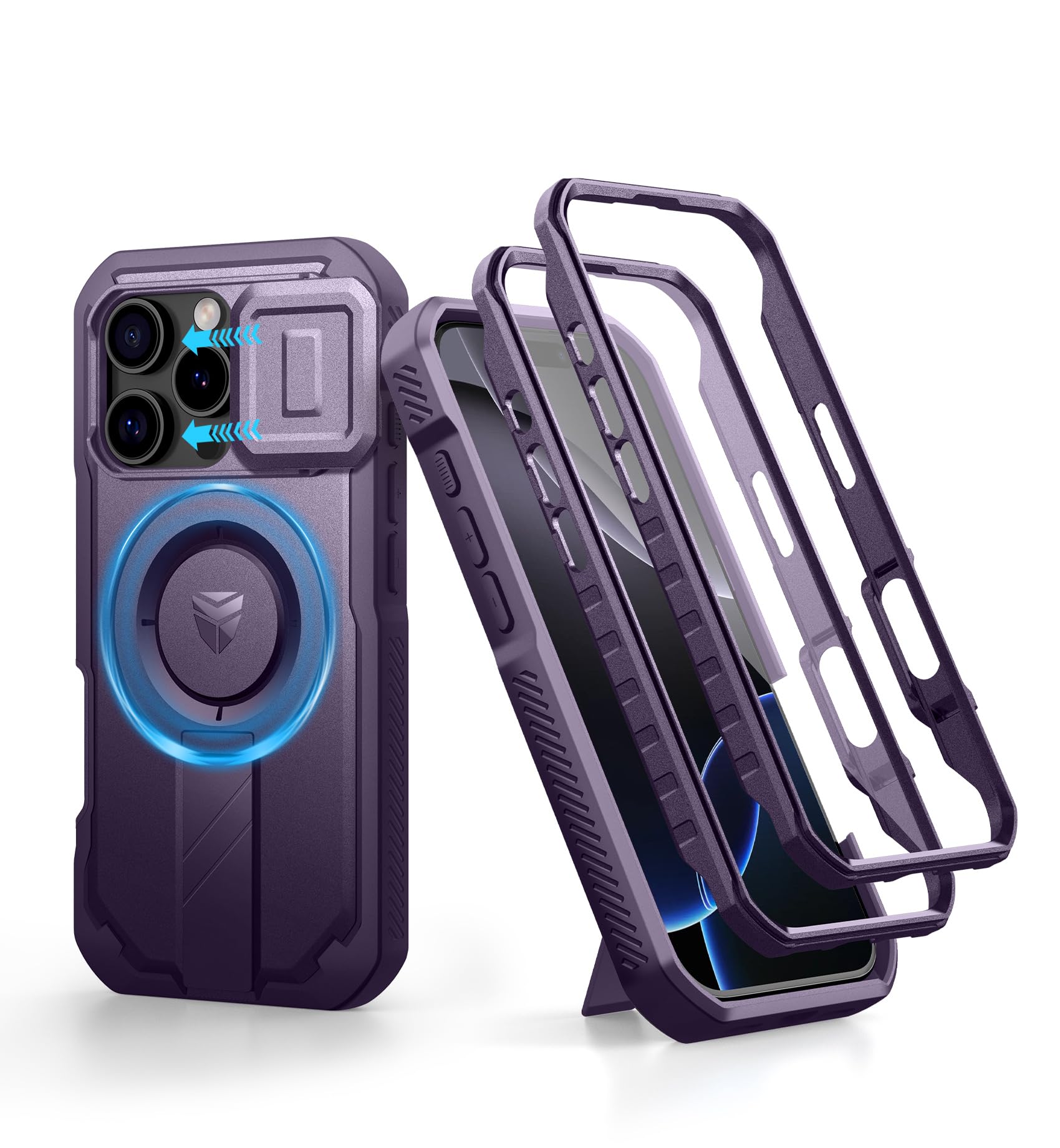 Foto 1 | Funda Dexnor Para Iphone 16 Pro Con Cámara Deslizante, Color Morado - Venta Internacional.
