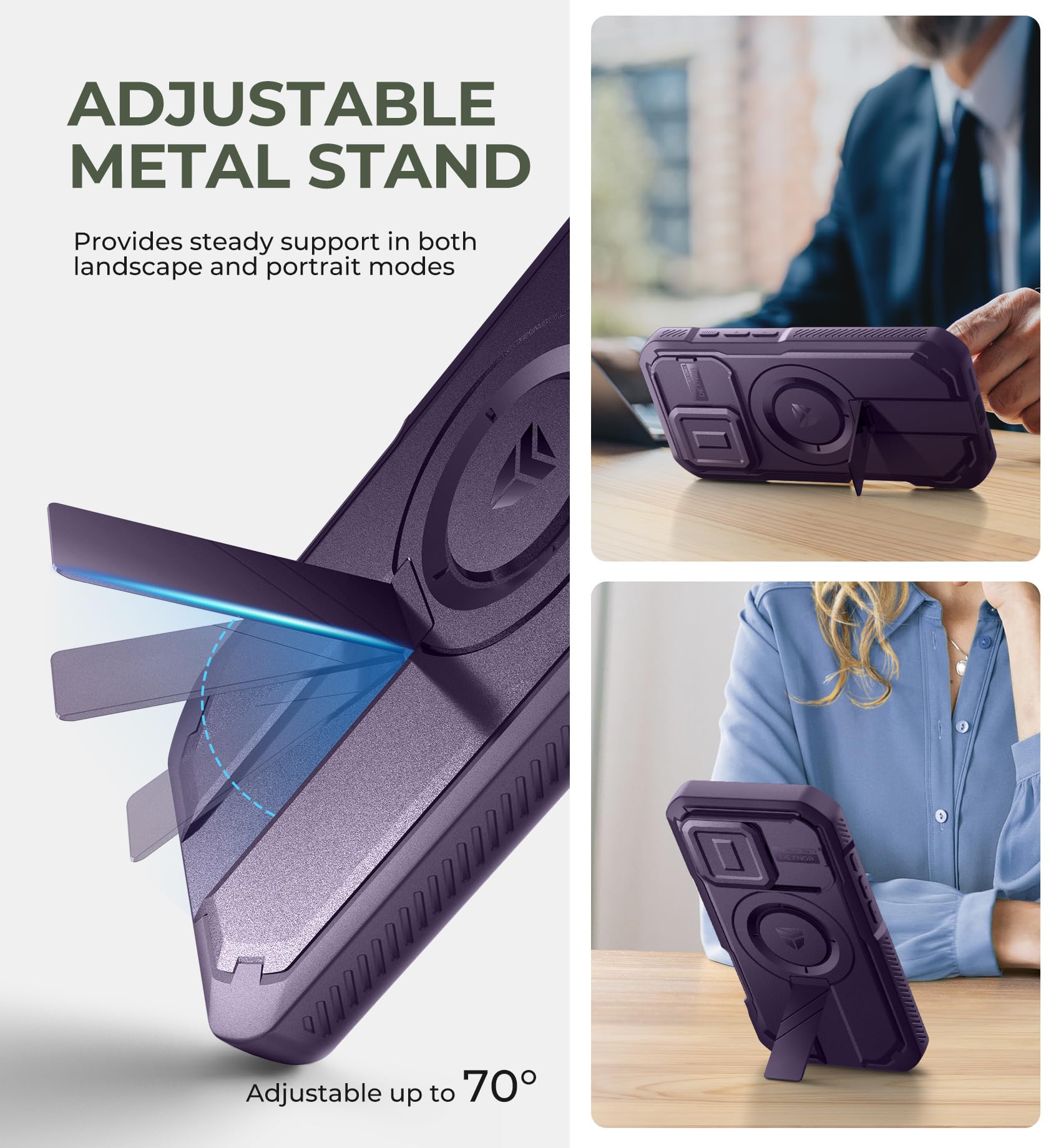 Foto 5 | Funda Dexnor Para Iphone 16 Pro Con Cámara Deslizante, Color Morado - Venta Internacional.