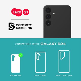 Foto 2 | Funda De Teléfono Tech21 Evo Clear Para Samsung S24 - Transparente - Venta Internacional.