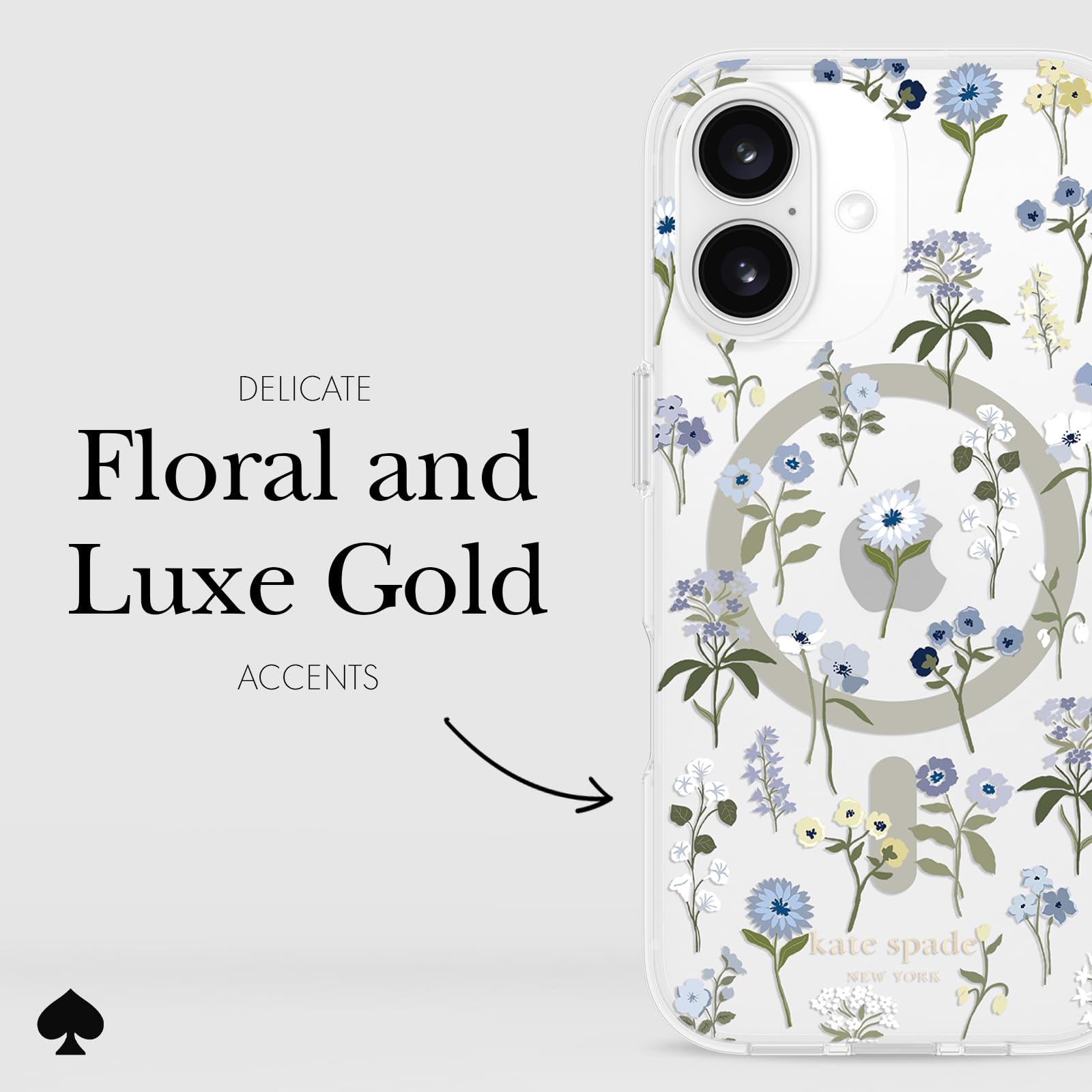 Foto 6 pulgar | Funda De Teléfono Kate Spade New York Precious Bloom Para Iphone 16 - Venta Internacional.
