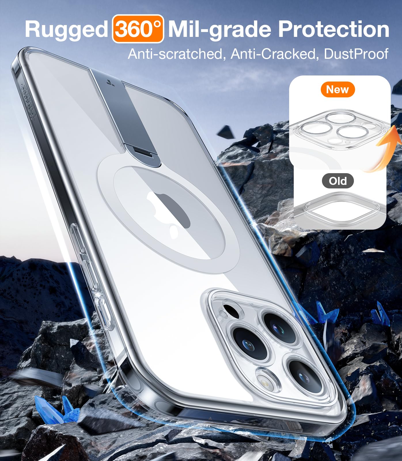 Foto 6 pulgar | Funda De Teléfono Torras 360° Giratoria Con Imán Para Iphone 14 Pro Max - Venta Internacional.