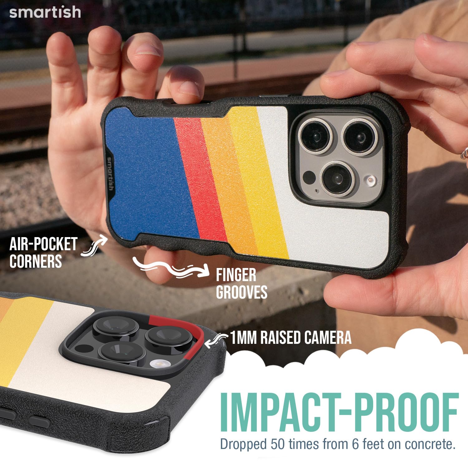 Foto 5 pulgar | Funda Magnética Protectora Smartish Gripzilla Para Iphone 16 Pro - Venta Internacional.