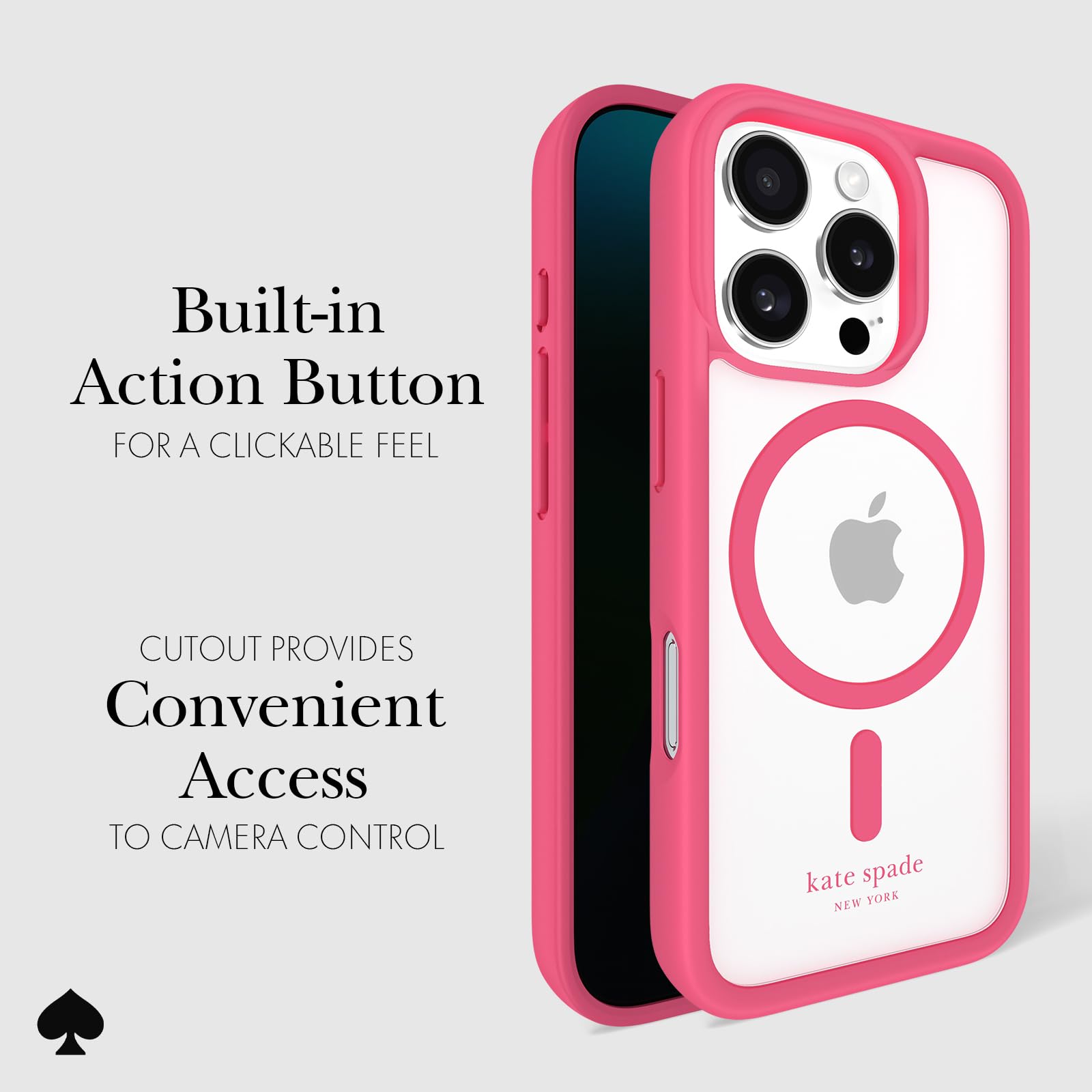 Foto 4 | Funda Para Teléfono Kate Spade New York Iphone 16 Pro Pom Pom Pink - Venta Internacional.