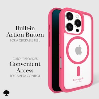 Foto 4 | Funda Para Teléfono Kate Spade New York Iphone 16 Pro Pom Pom Pink - Venta Internacional.