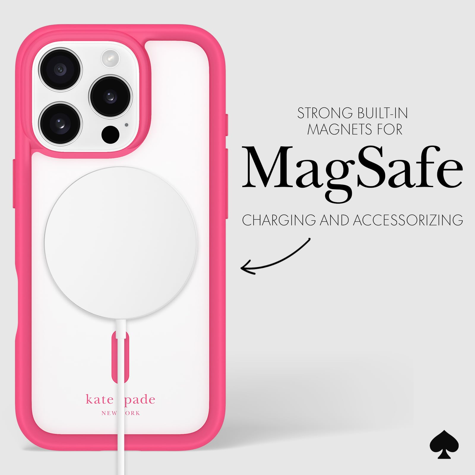 Foto 6 | Funda Para Teléfono Kate Spade New York Iphone 16 Pro Pom Pom Pink - Venta Internacional.