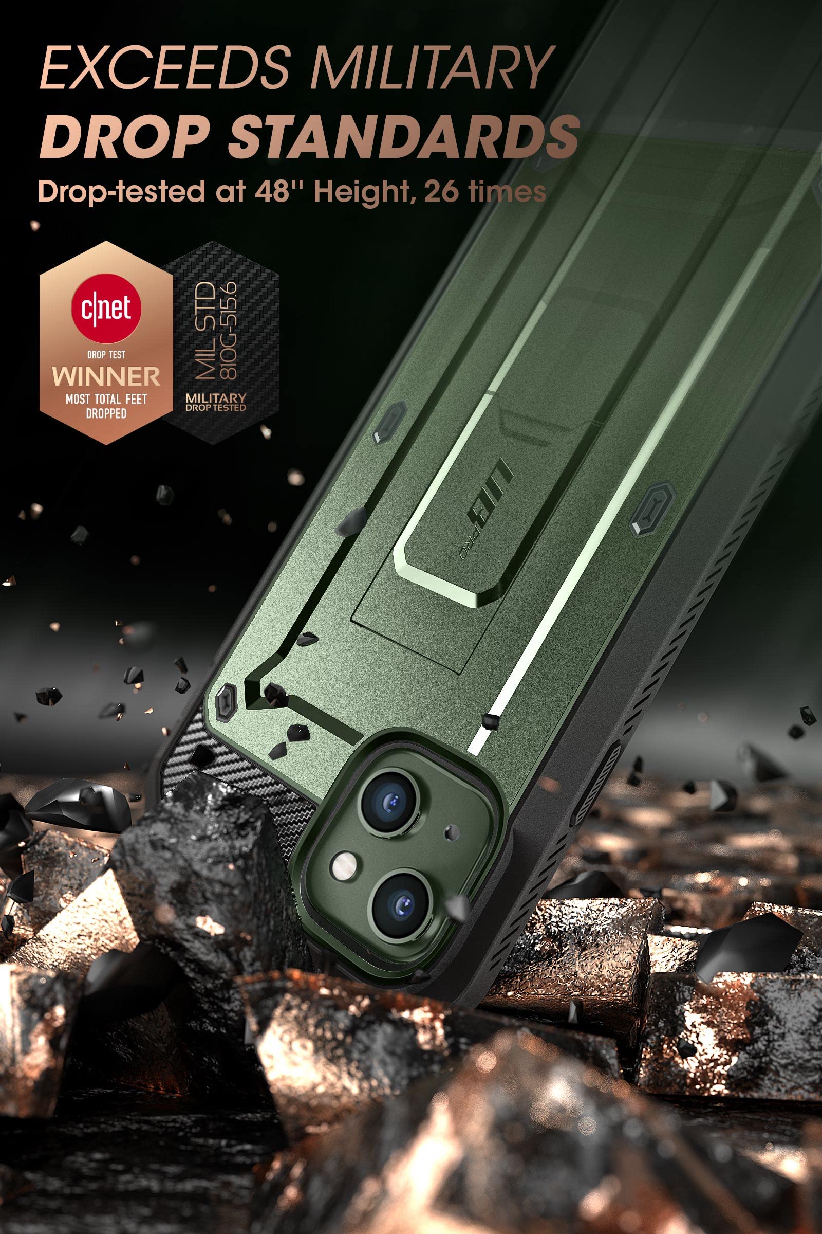 Foto 3 | Funda De Teléfono Supcase Unicorn Beetle Pro Con Soporte Para Iphone 13 - Venta Internacional.