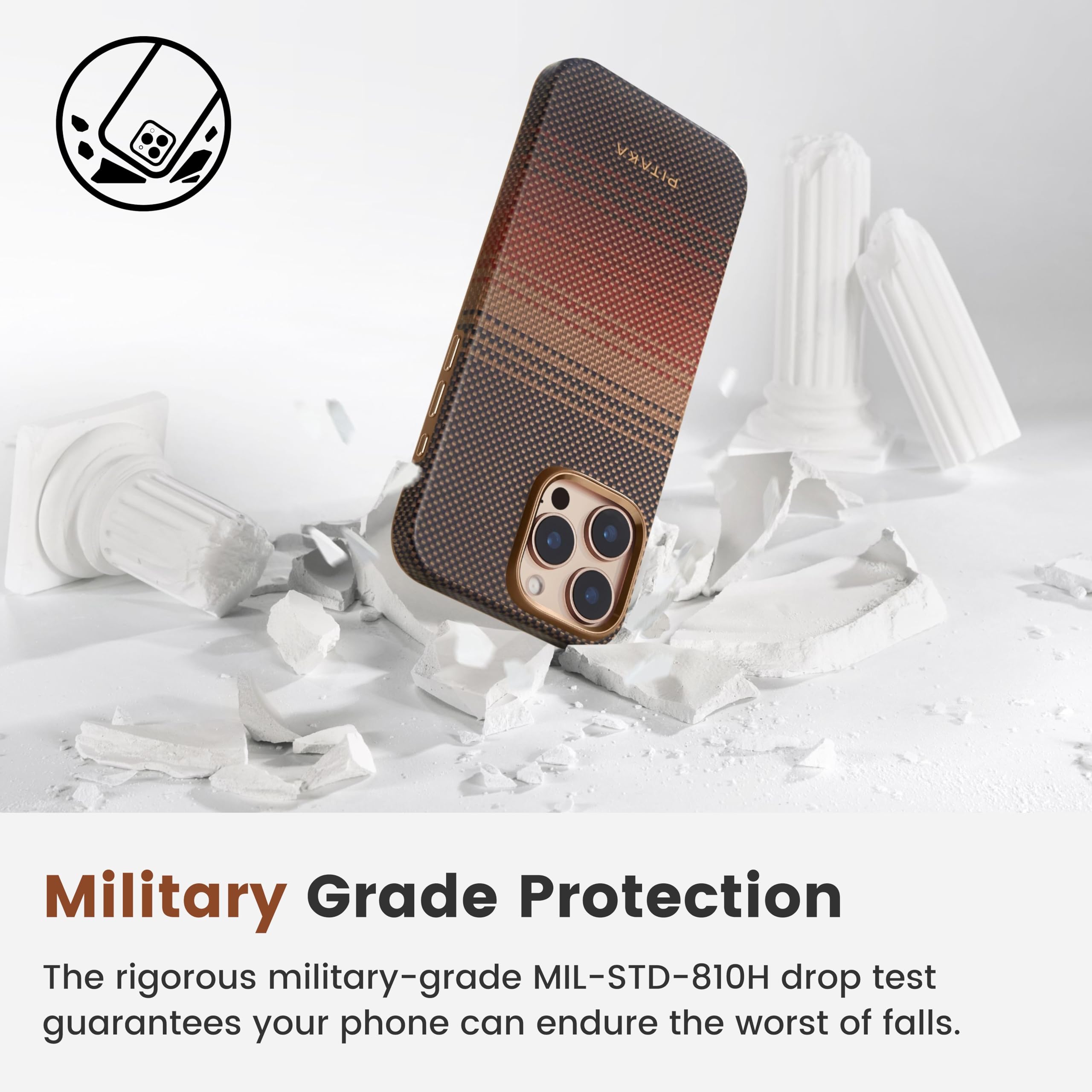 Foto 3 pulgar | Funda Pitaka Para Iphone 16 Pro Con Magsafe Military Grade - Venta Internacional.