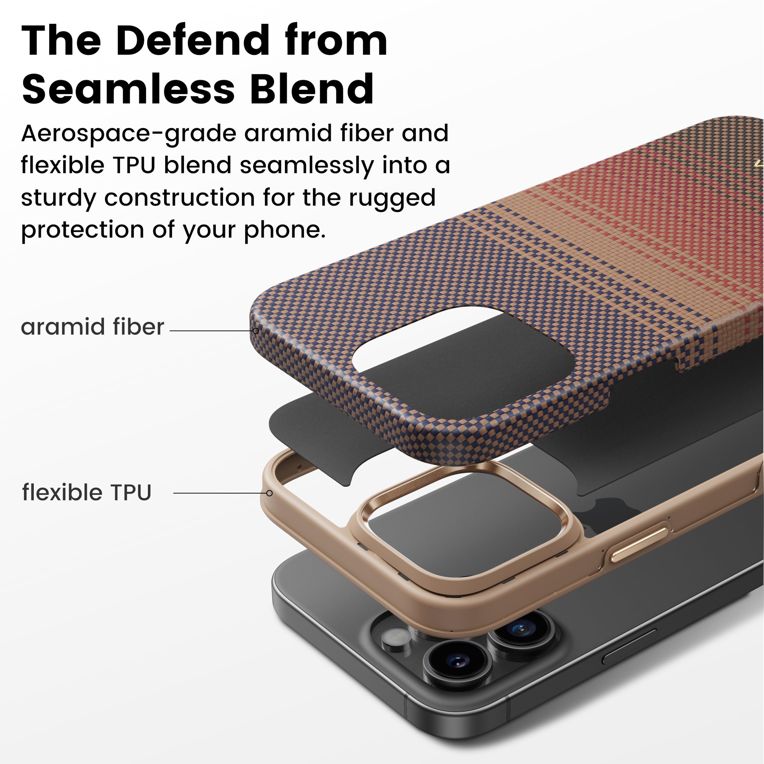 Foto 4 pulgar | Funda Pitaka Para Iphone 16 Pro Con Magsafe Military Grade - Venta Internacional.
