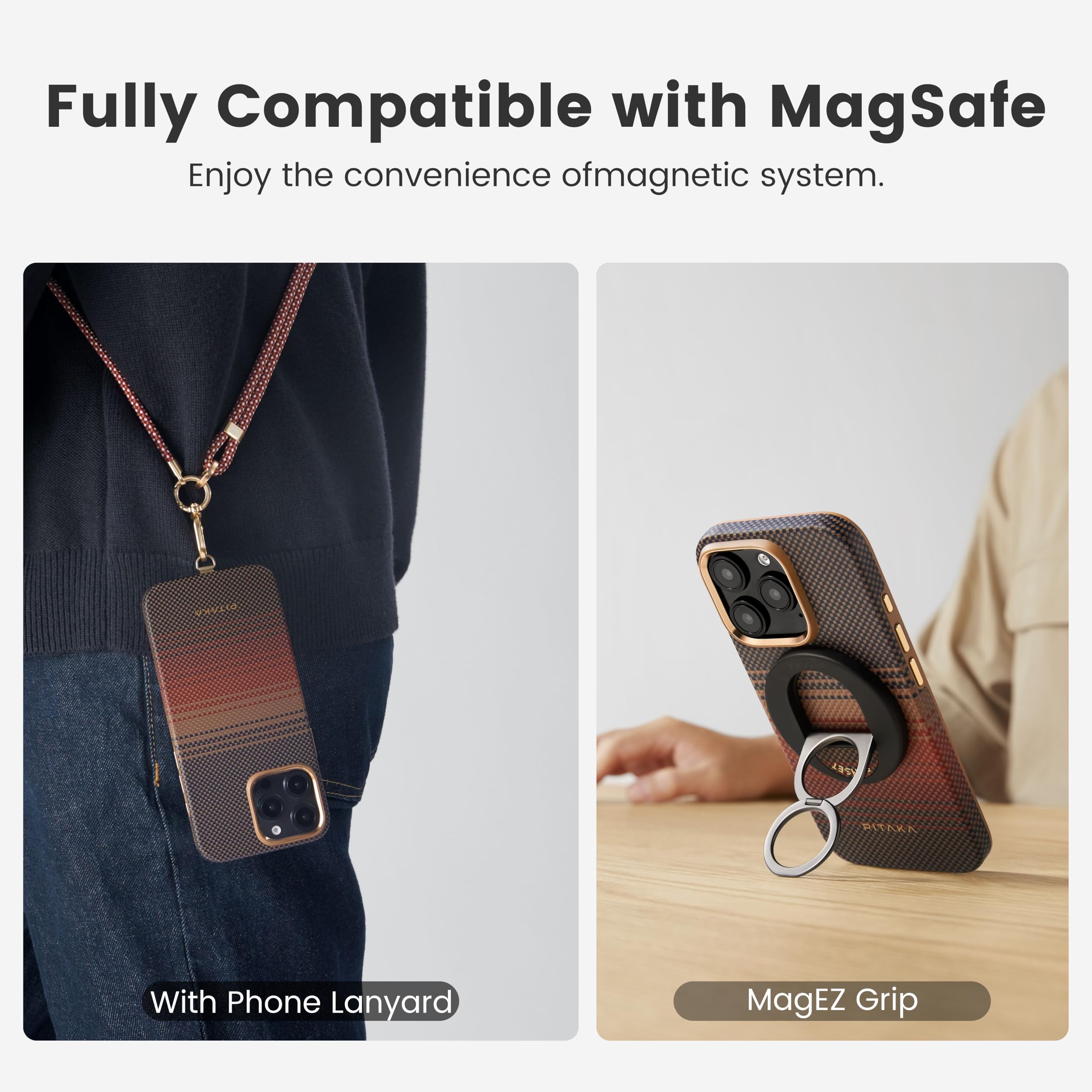 Foto 8 pulgar | Funda Pitaka Para Iphone 16 Pro Con Magsafe Military Grade - Venta Internacional.