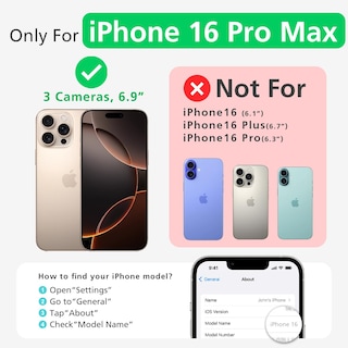 Foto 3 | Funda De Piel Magnética Compatible Con Iphone 16 Pro Max - Venta Internacional.