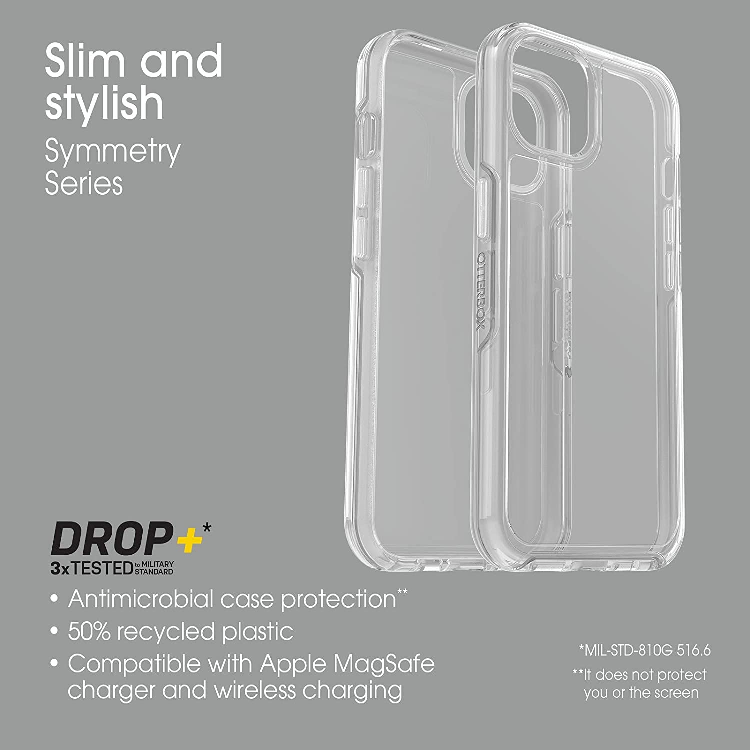 Foto 8 pulgar | Funda Otterbox Symmetry Clear Series Para Iphone 13 Con Tela - Venta Internacional.