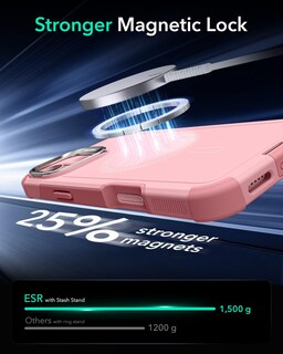 Foto 7 | Funda Esr Para Iphone 16 Con Soporte De 7 M, Protección Contra Caídas, Color Rosa - Venta Internacional.