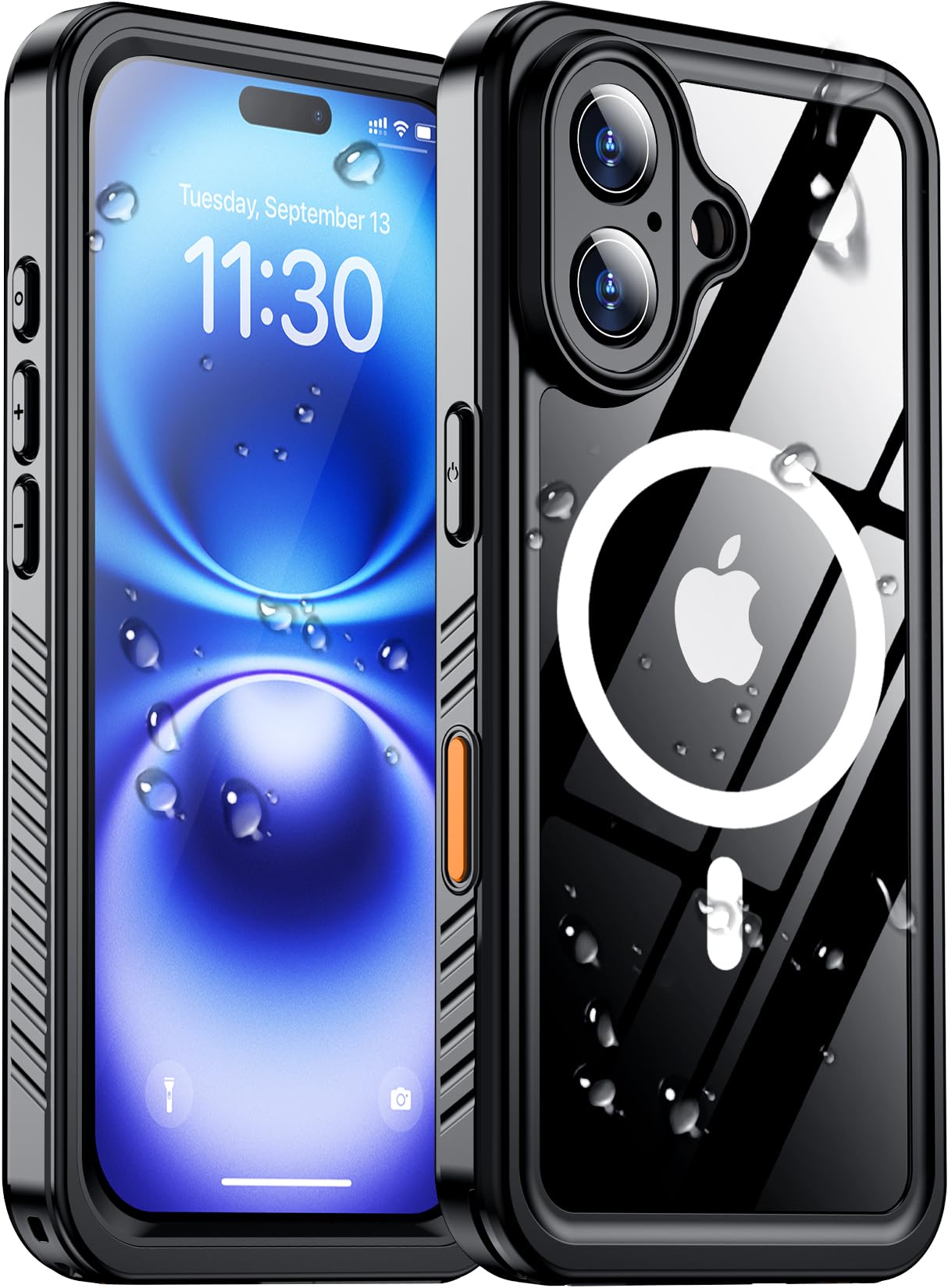 Foto 2 pulgar | Funda Impermeable Temdan Compatible Con Iphone 16 6.1 Negra - Venta Internacional.