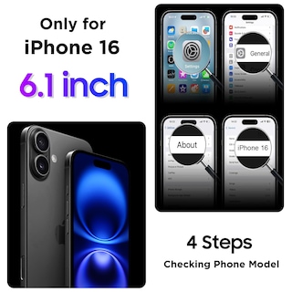 Foto 2 | Funda Impermeable Temdan Compatible Con Iphone 16 6.1 Negra - Venta Internacional.