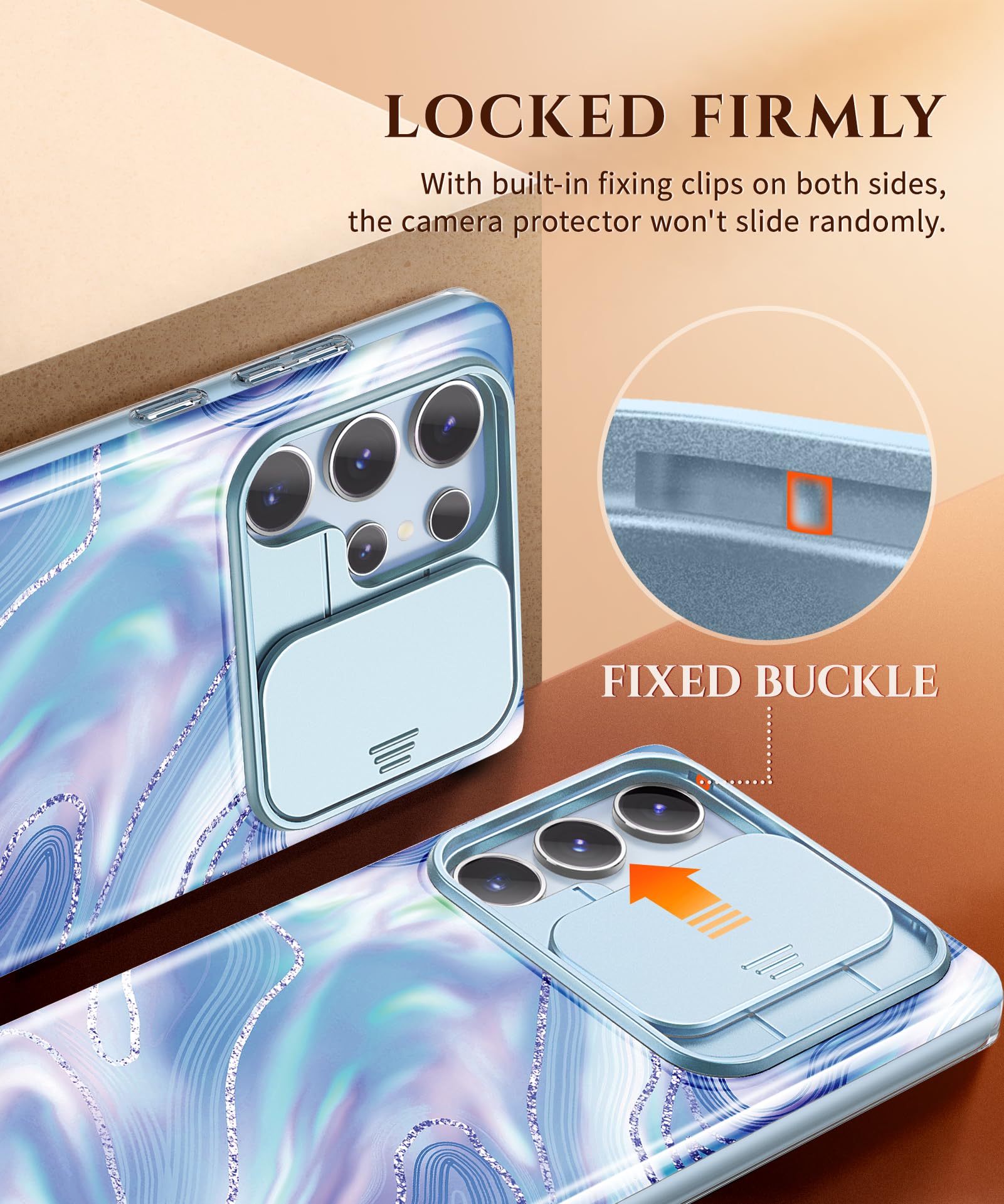 Foto 5 pulgar | Funda De Teléfono Gviewin Para Samsung Galaxy S24 Ultra 6.8 Azul - Venta Internacional.