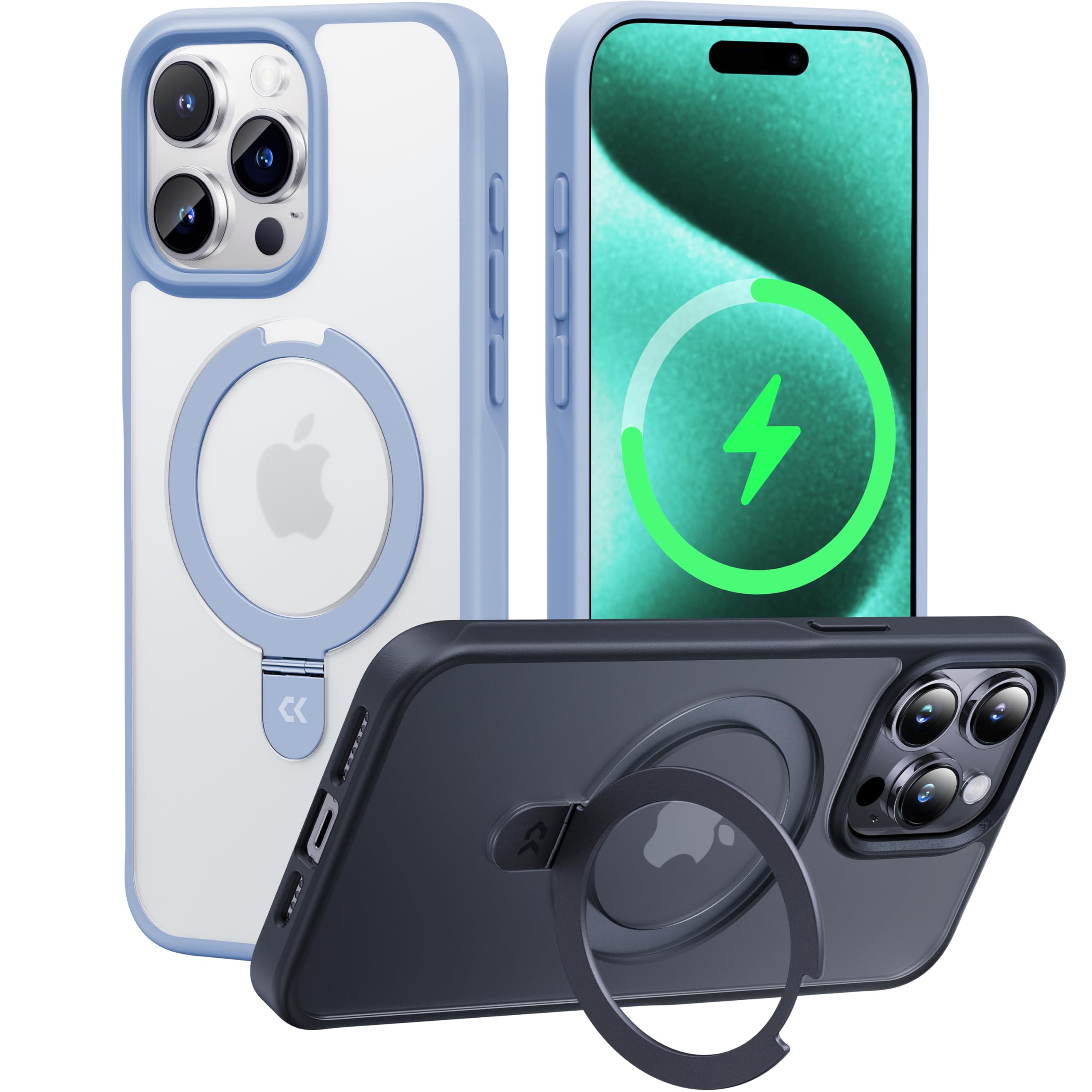 Foto 2 pulgar | Funda De Teléfono Casekoo Diseñada Para Iphone 15 Pro, Color Azul Claro - Venta Internacional.