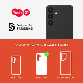 Foto 2 | Funda Tech21 Evo Check Para Samsung S24+, Color Ahumado Y Negro - Venta Internacional.