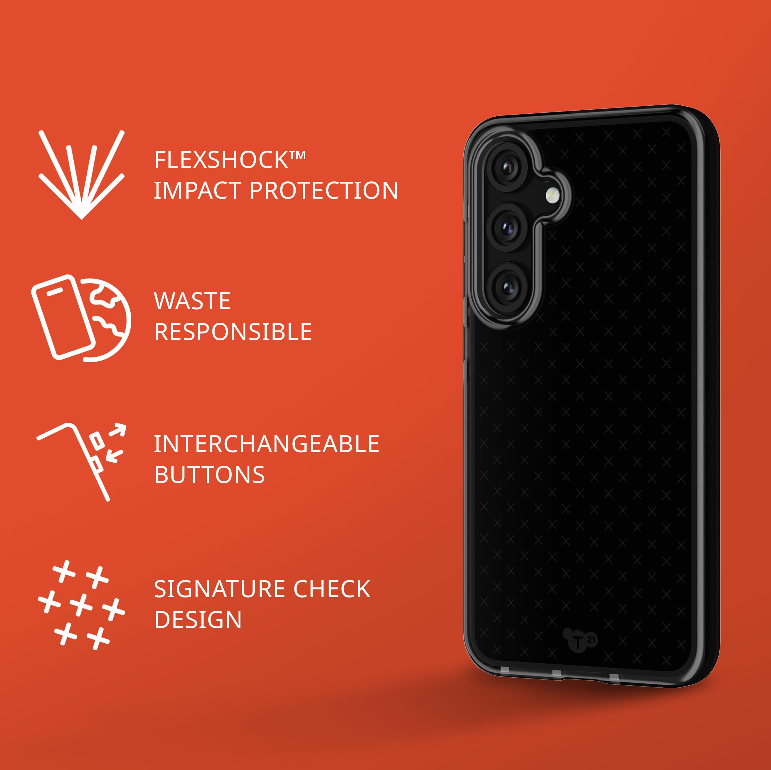 Foto 4 pulgar | Funda Tech21 Evo Check Para Samsung S24+, Color Ahumado Y Negro - Venta Internacional.