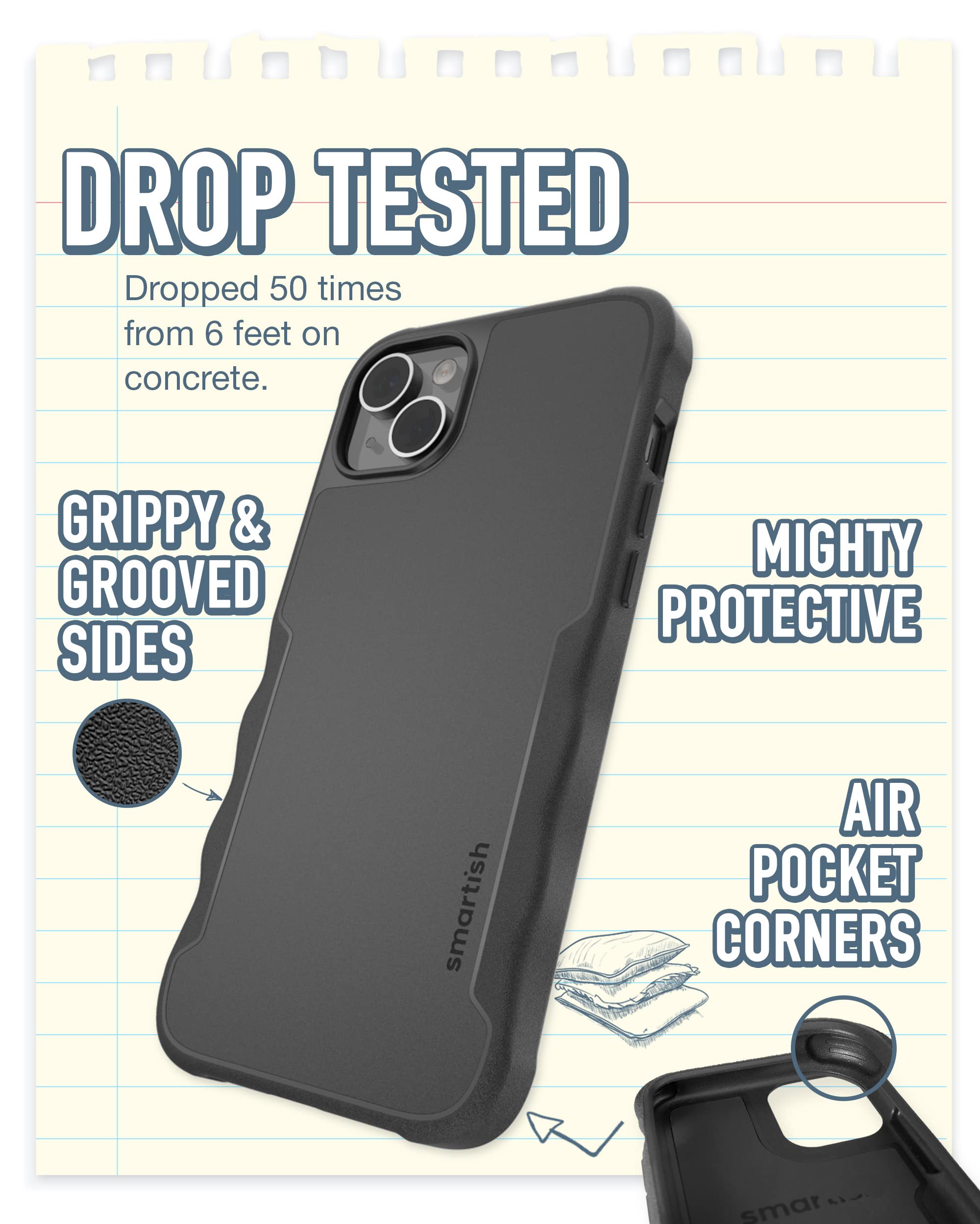 Foto 2 | Funda Magnética Protectora Smartish Gripzilla Para Iphone 14 Plus - Venta Internacional.