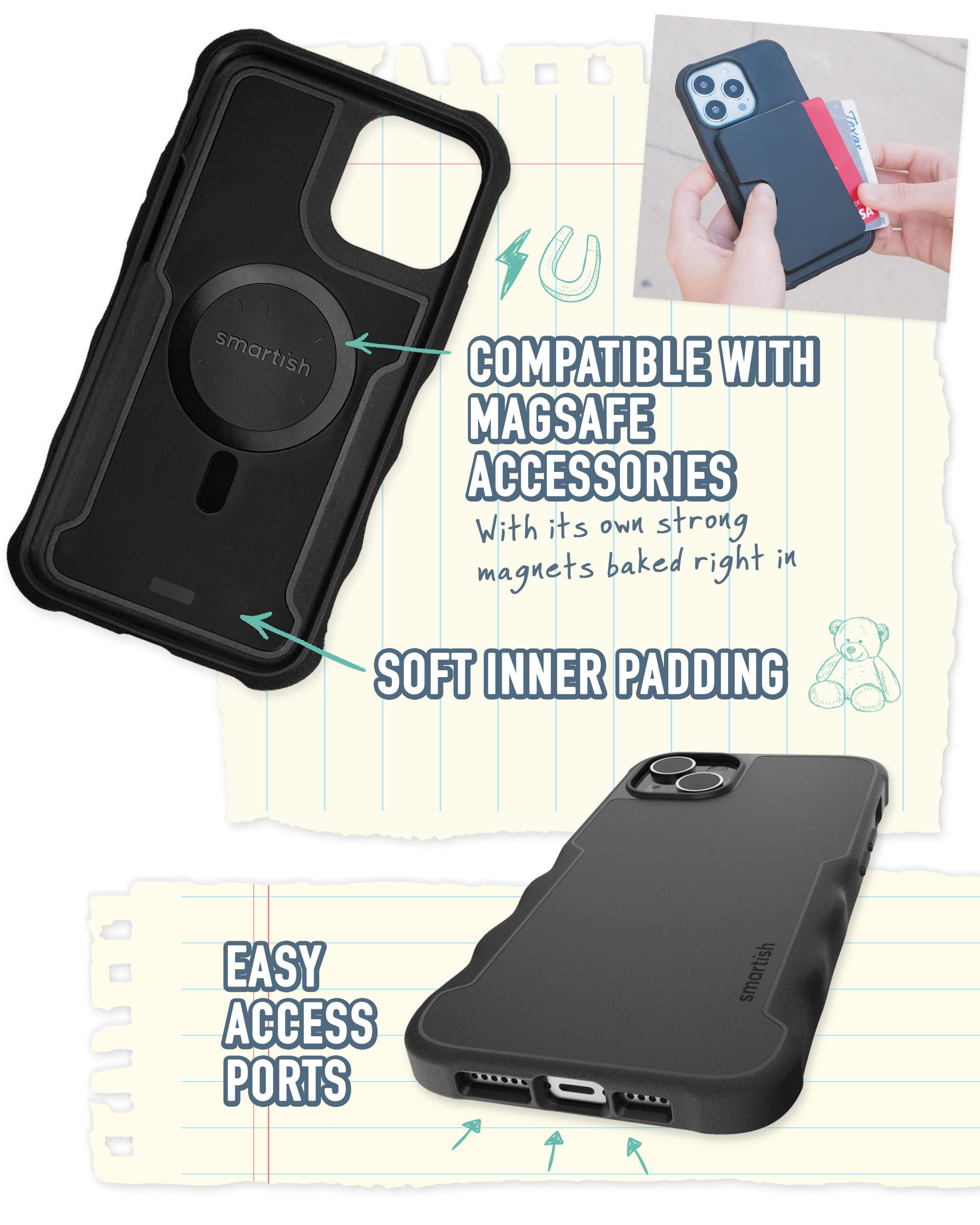Foto 5 pulgar | Funda Magnética Protectora Smartish Gripzilla Para Iphone 14 Plus - Venta Internacional.