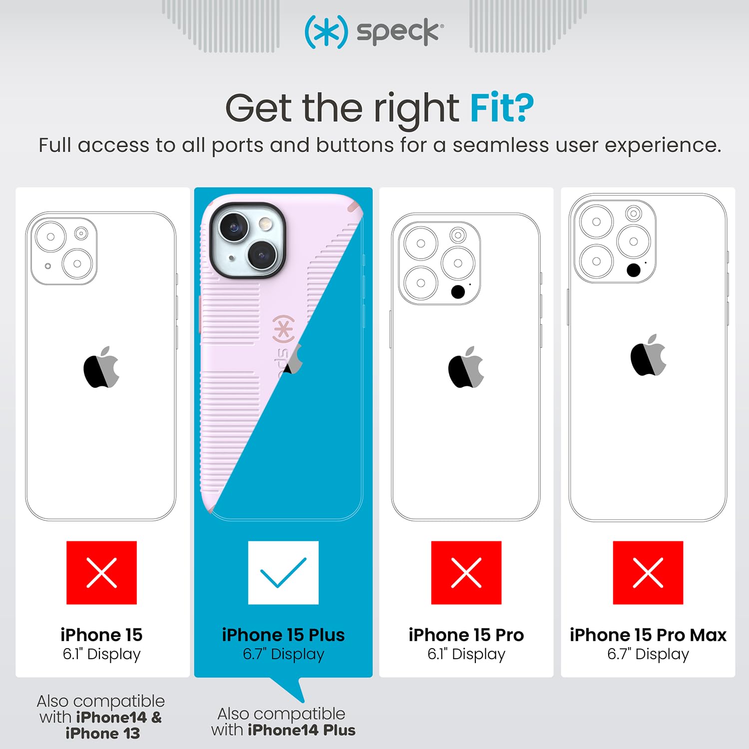 Foto 6 pulgar | Funda De Teléfono Speck Magsafe Soft Lilac Para Iphone 15 Plus - Venta Internacional.